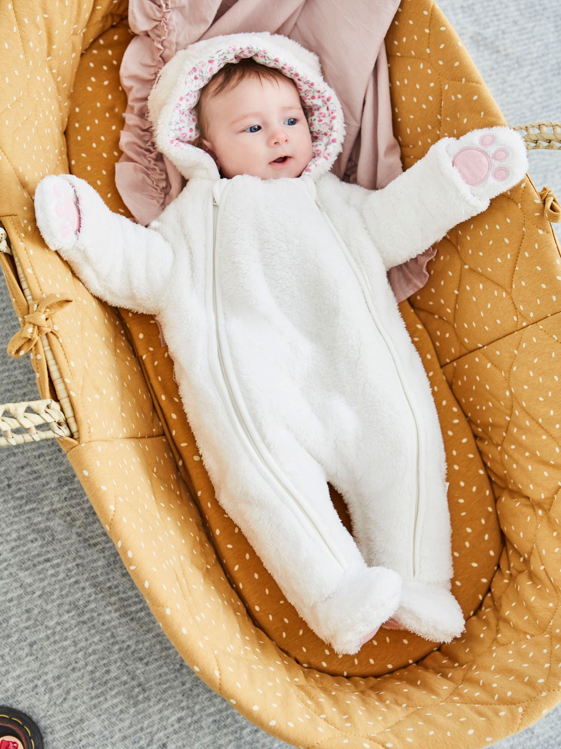 Cream Bunny Cosy Pramsuit - Image 7 of 7