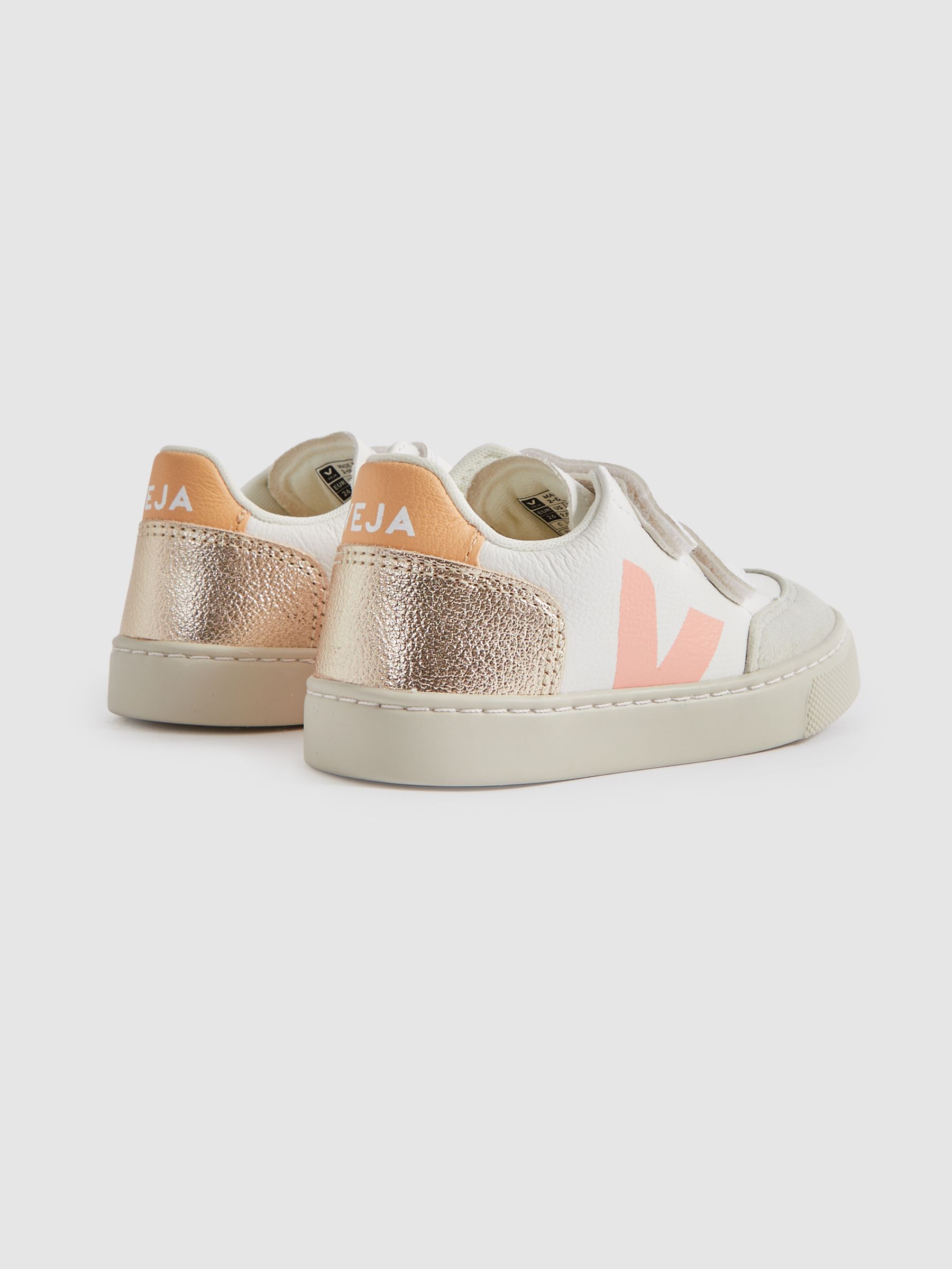 Veja Velcro Trainers in White Multi - Image 3 of 4