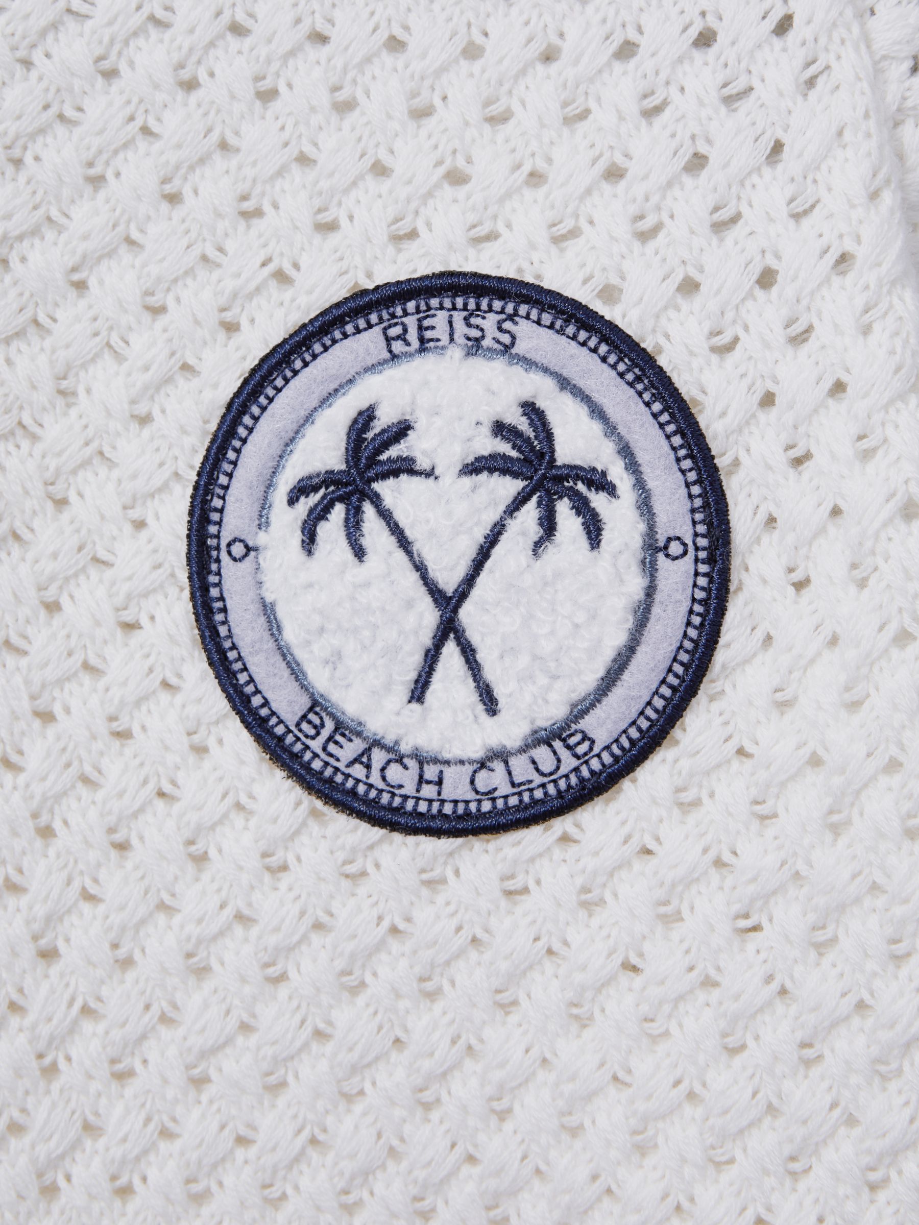 3-9 yrs Textured Cotton Half-Zip Polo Shirt in Optic White - Image 4 of 4