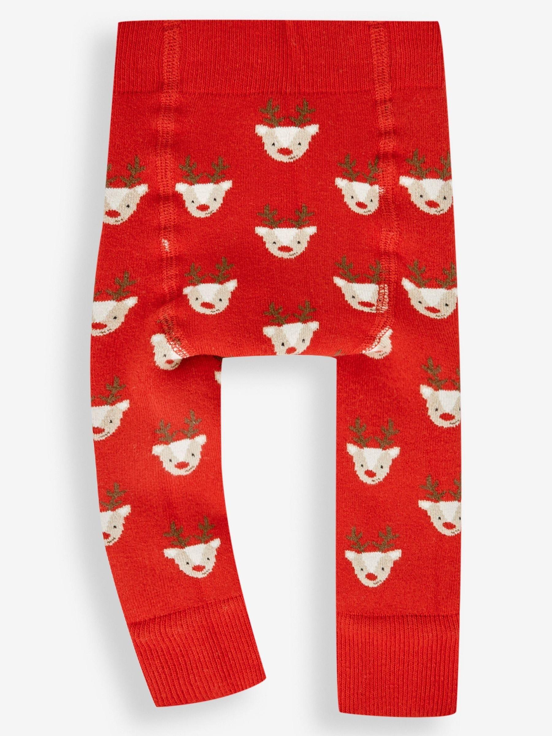 Red Reindeer Extra Thick Baby Leggings - Image 3 of 3