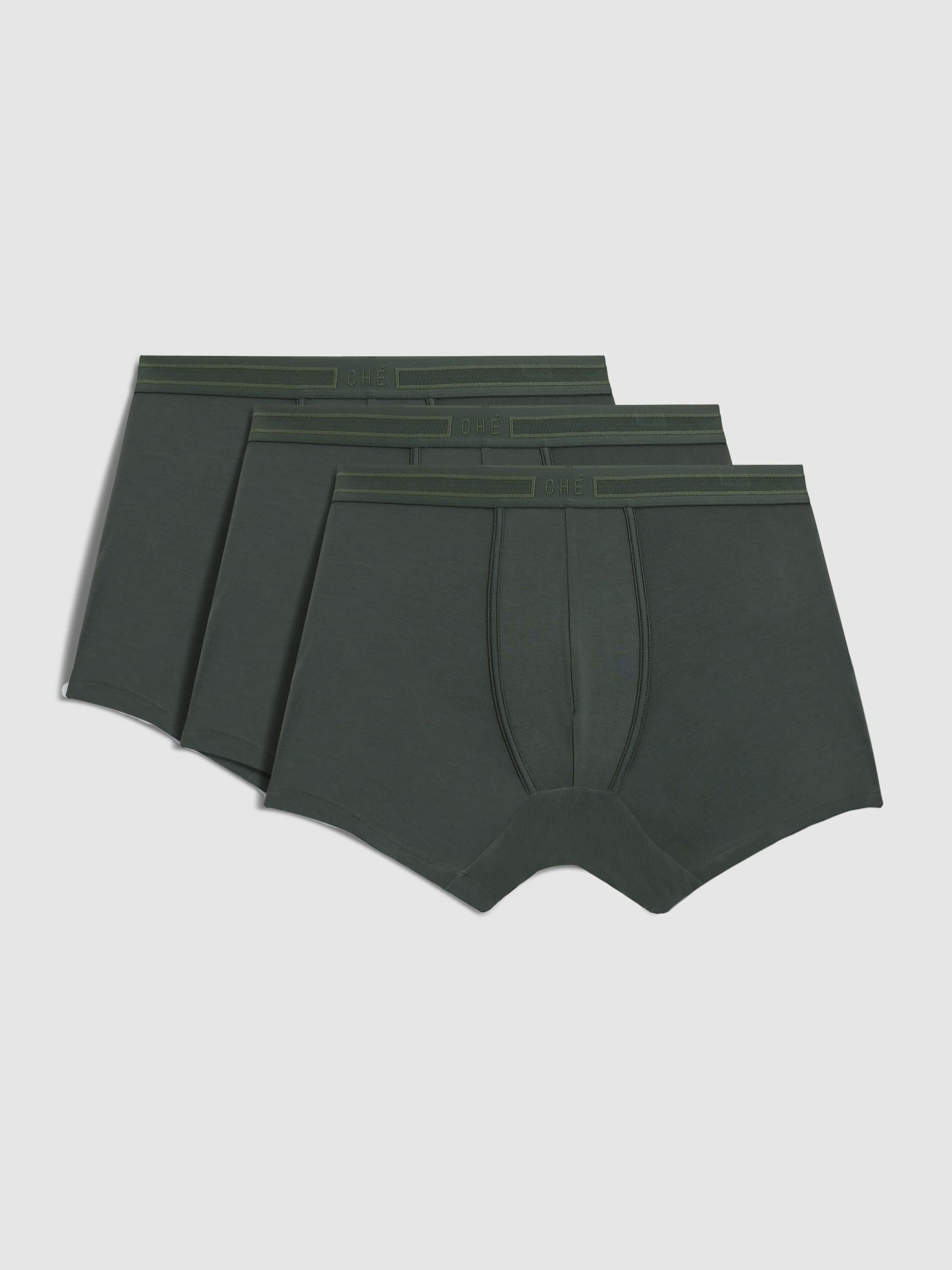 CHÉ Studios Boxer Trunks with TENCEL™ Fibers in Pine Green - Image 2 of 5