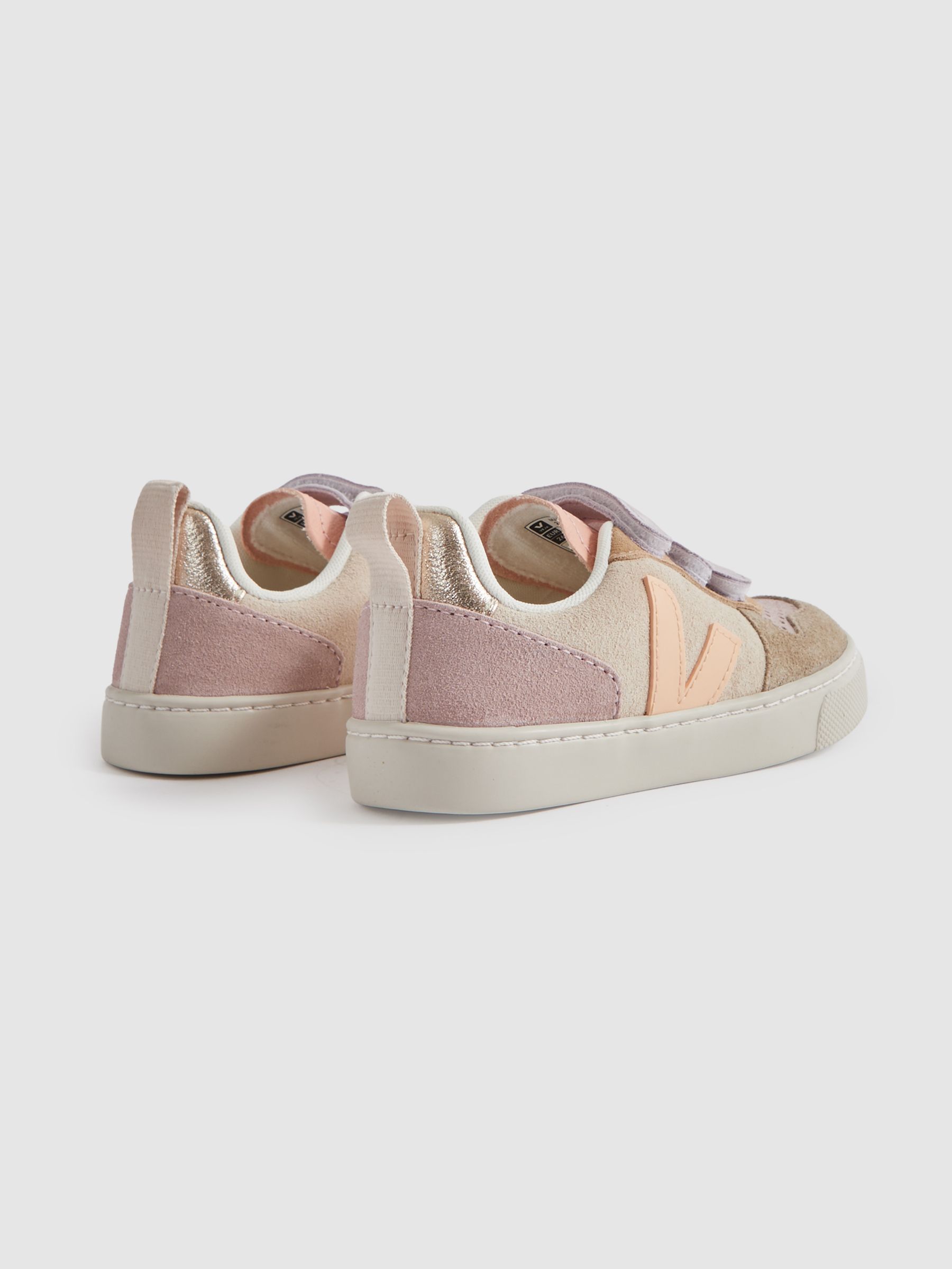 Veja Suede Velcro Trainers in Multi Sable - Image 3 of 4