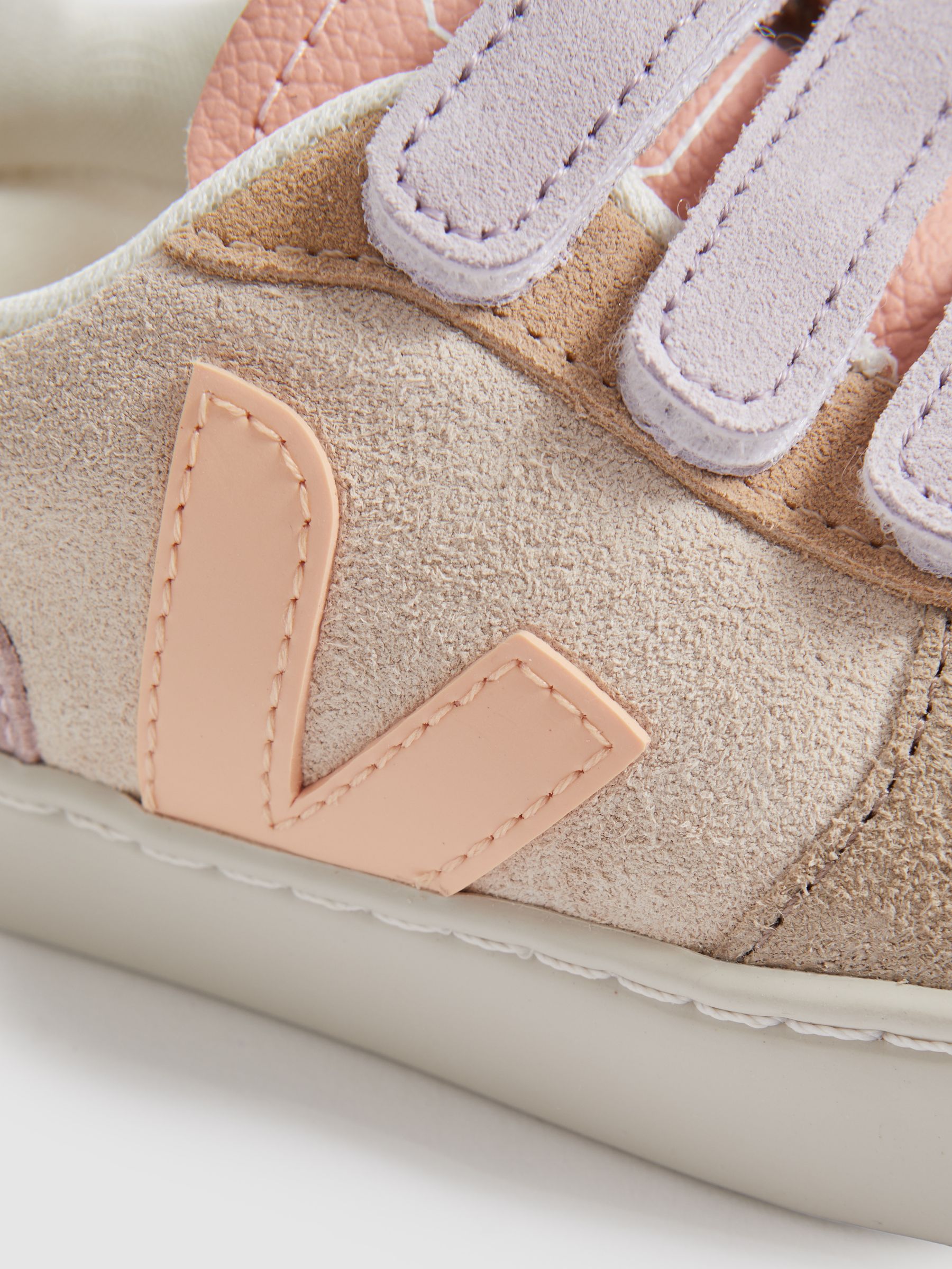 Veja Suede Velcro Trainers in Multi Sable - Image 4 of 4