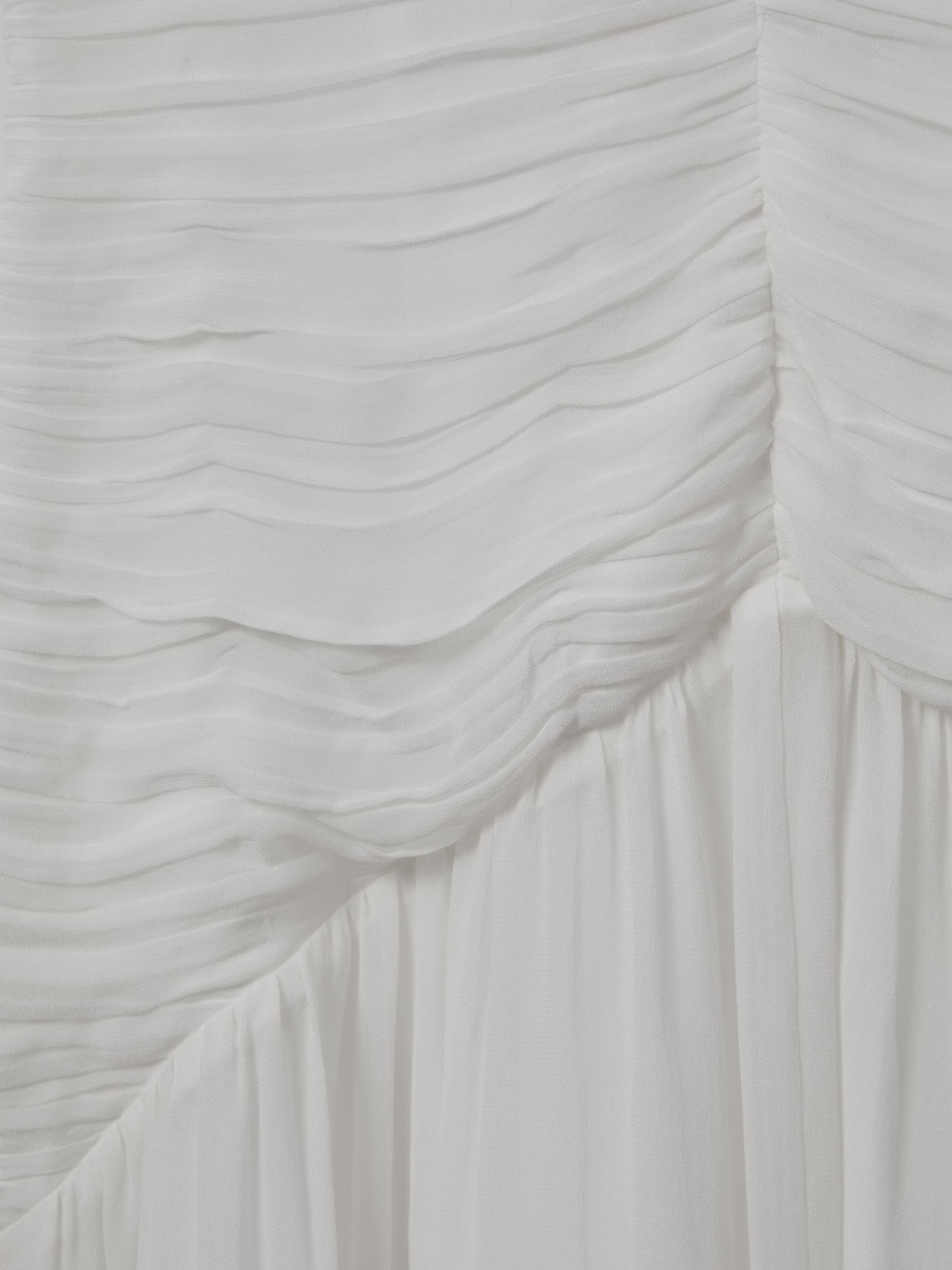 Ruched Bodycon Midi Dress in Ivory - Image 6 of 6