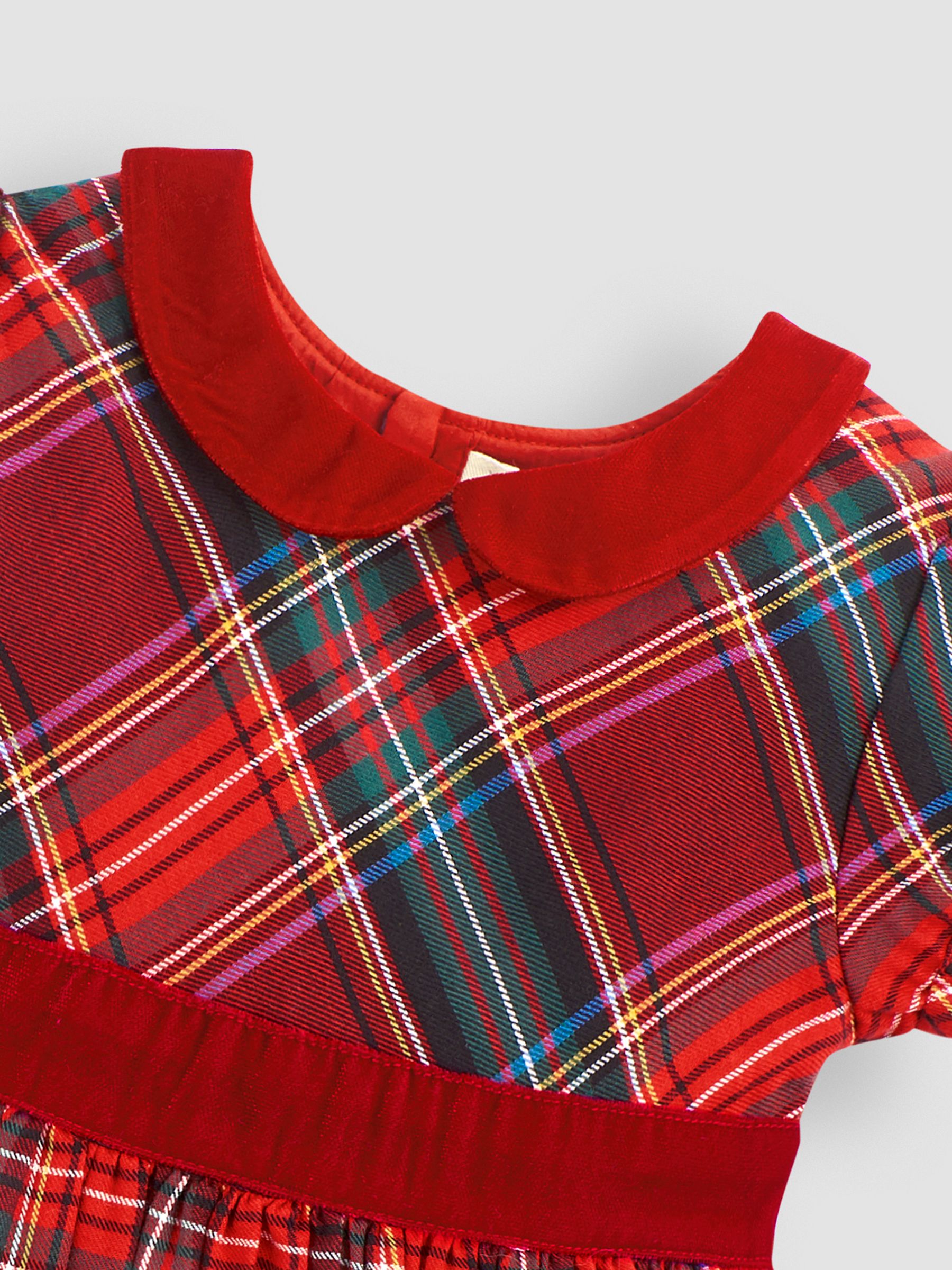 Classic Red Tartan Party Dress - Image 4 of 6