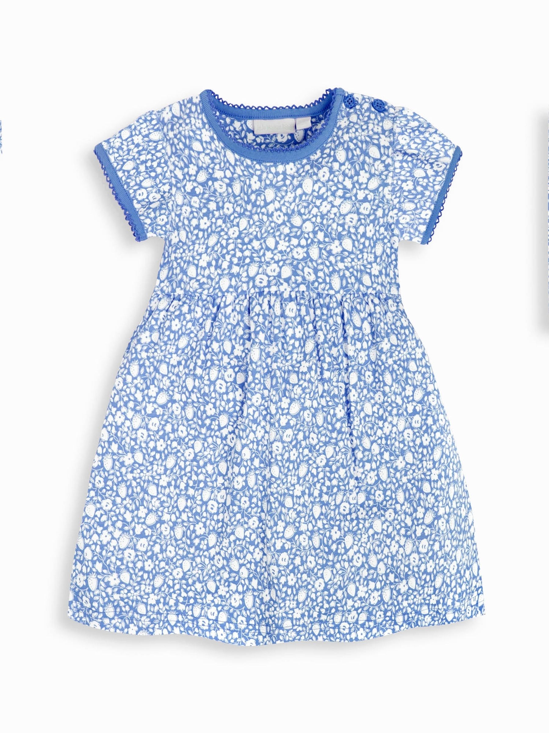 Cornflower Strawberry Ditsy Print Summer Dress - Image 1 of 2