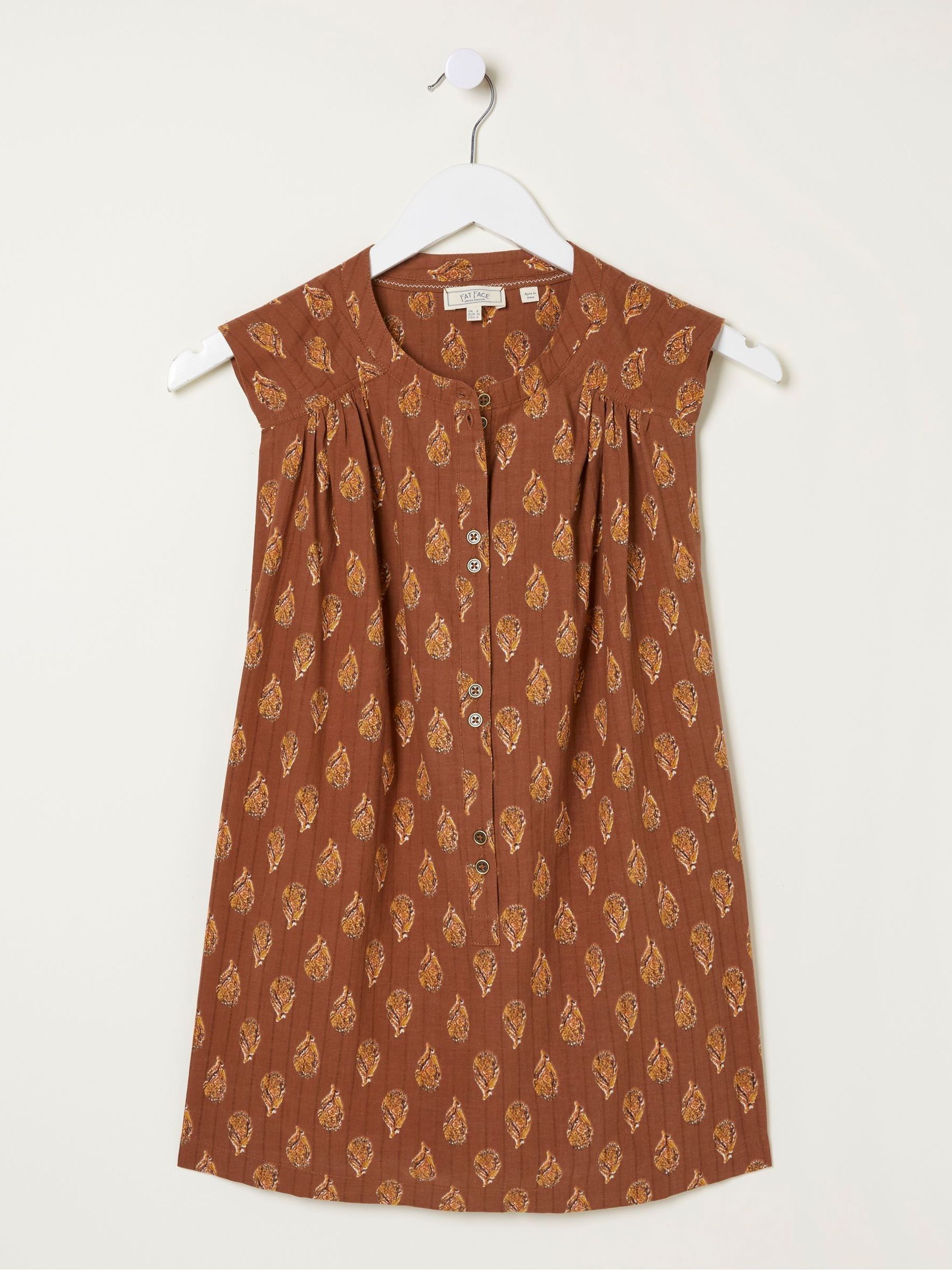 Natural Morgan Woodblock Cami Blouse - Image 5 of 5