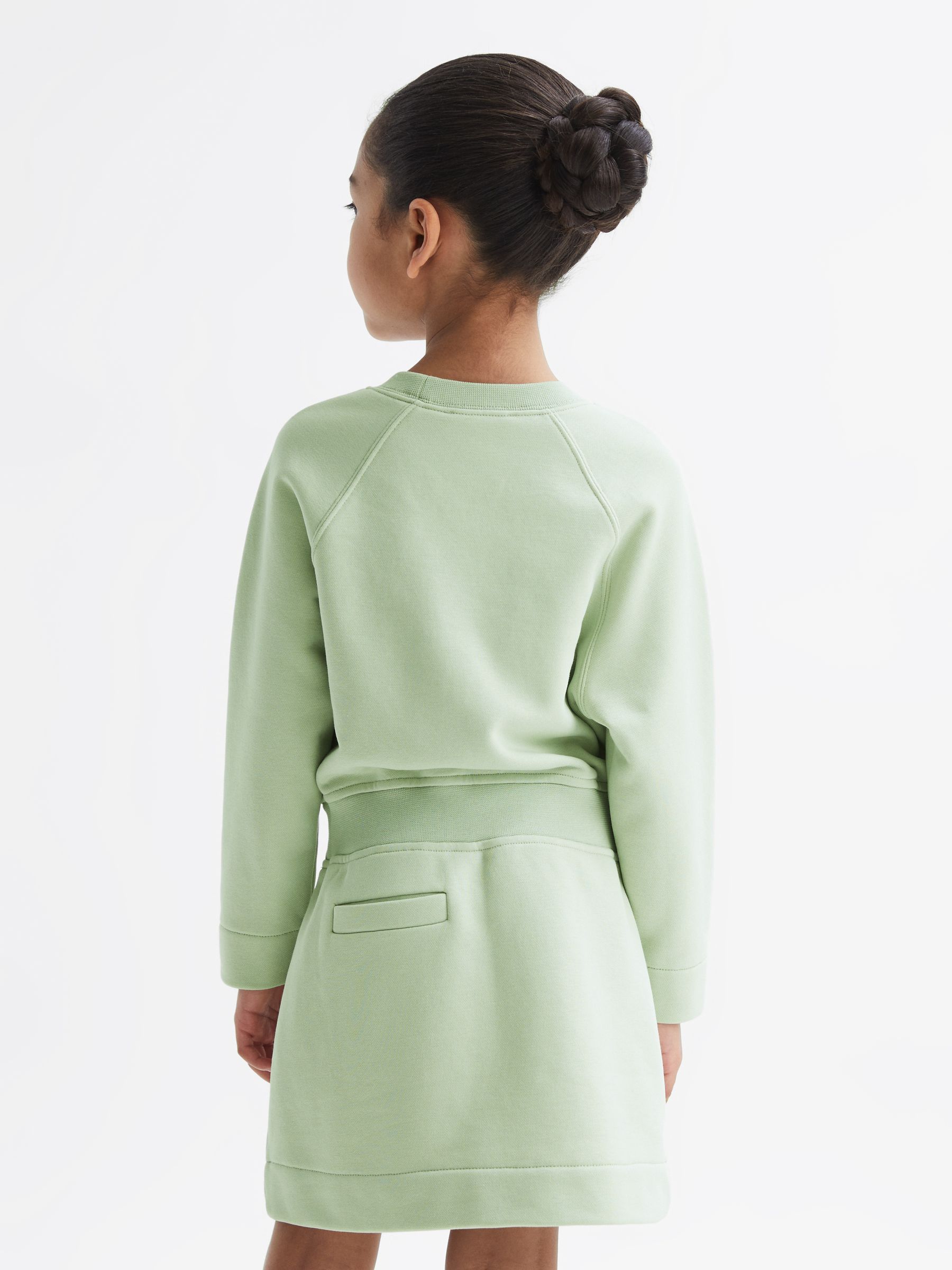 9-12 yrs Sweatshirt Dress in Sage - Image 5 of 8
