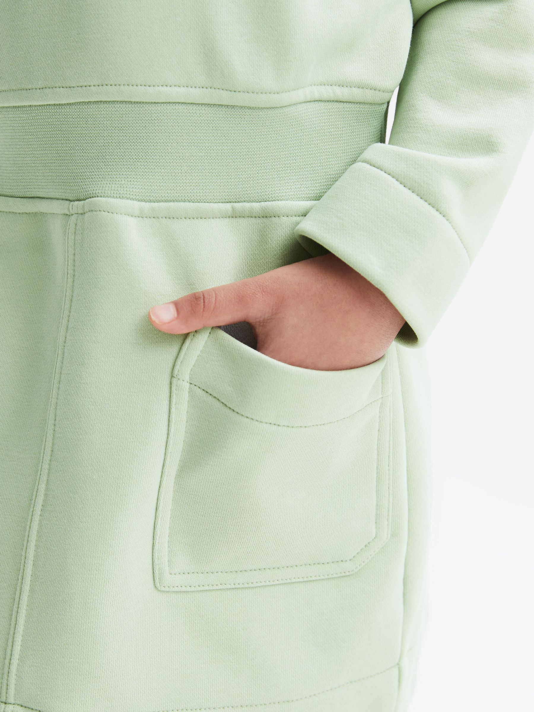 9-12 yrs Sweatshirt Dress in Sage - Image 6 of 8