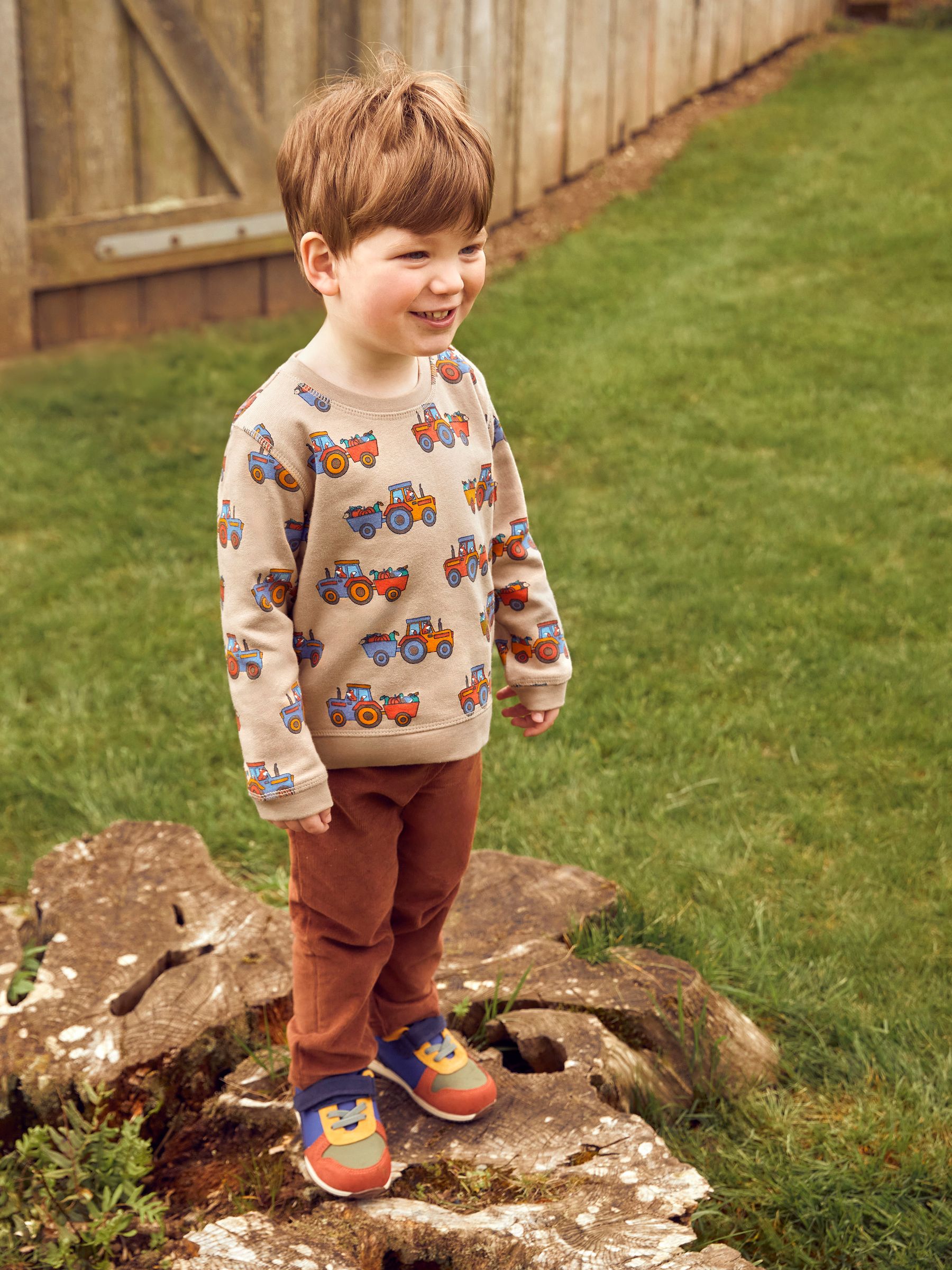 Natural Tractor & Trailer Printed Sweatshirt - Image 1 of 4