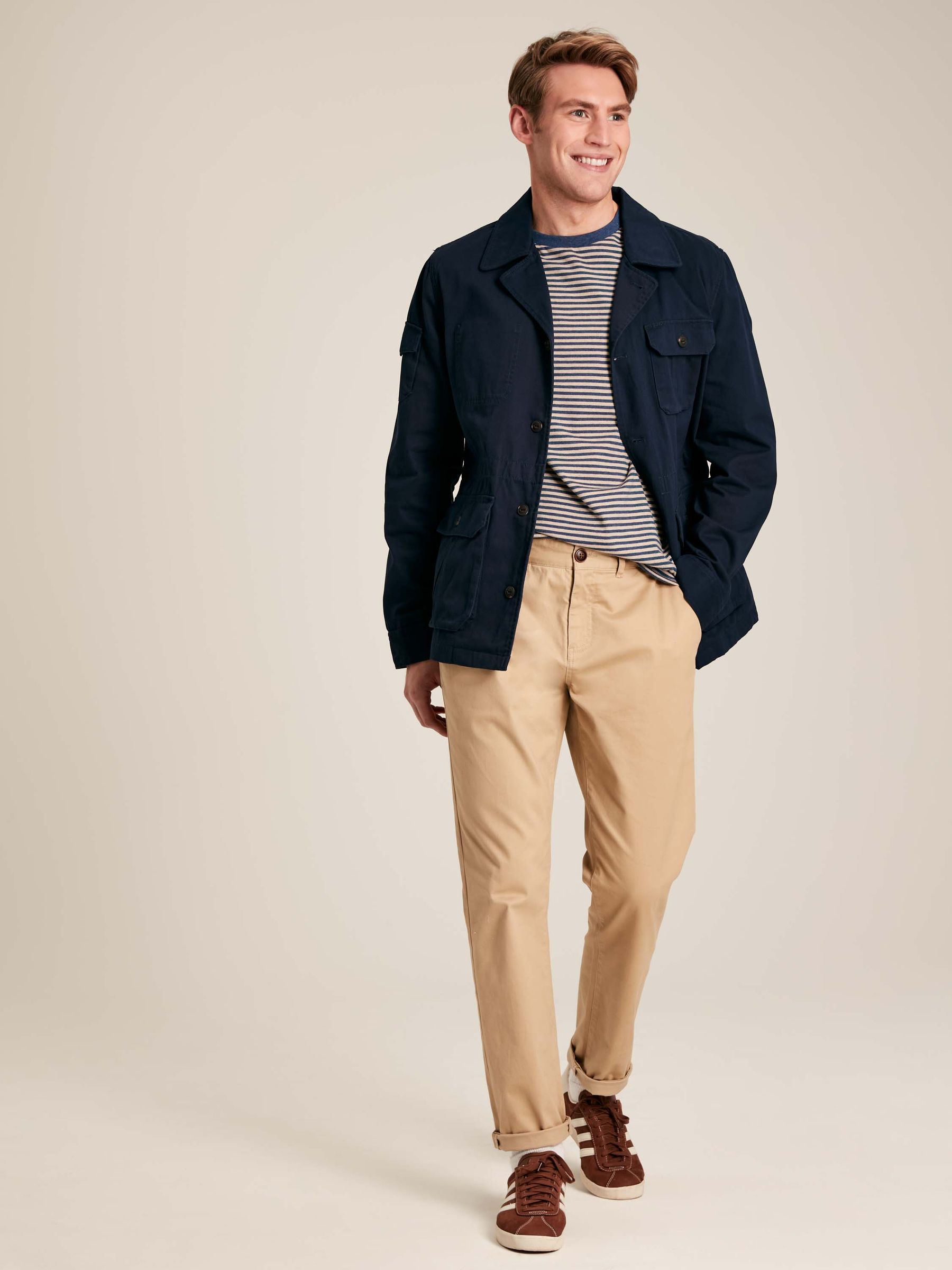 Taddington Navy Blue Cotton Field Jacket - Image 3 of 8