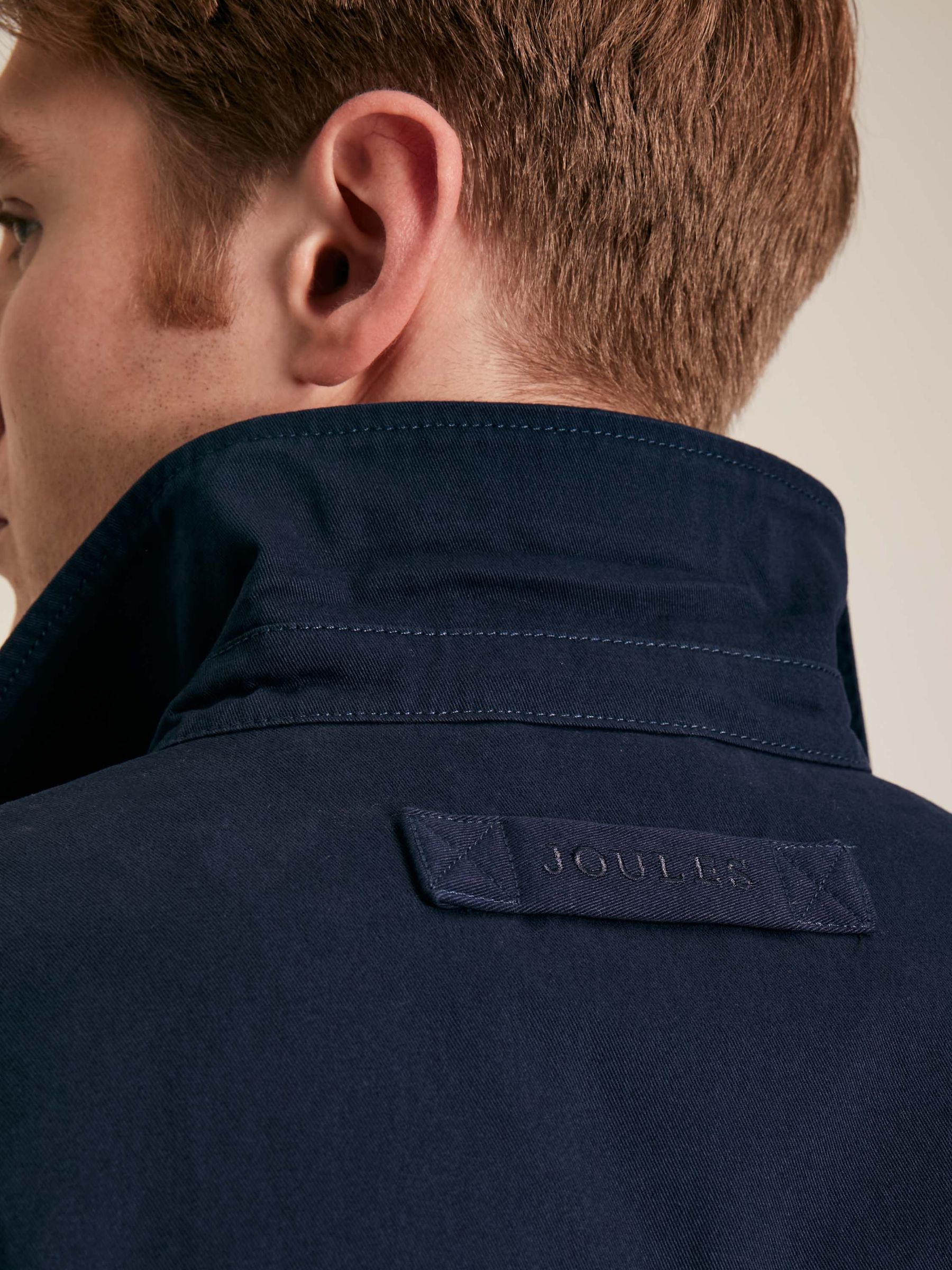 Taddington Navy Blue Cotton Field Jacket - Image 5 of 8