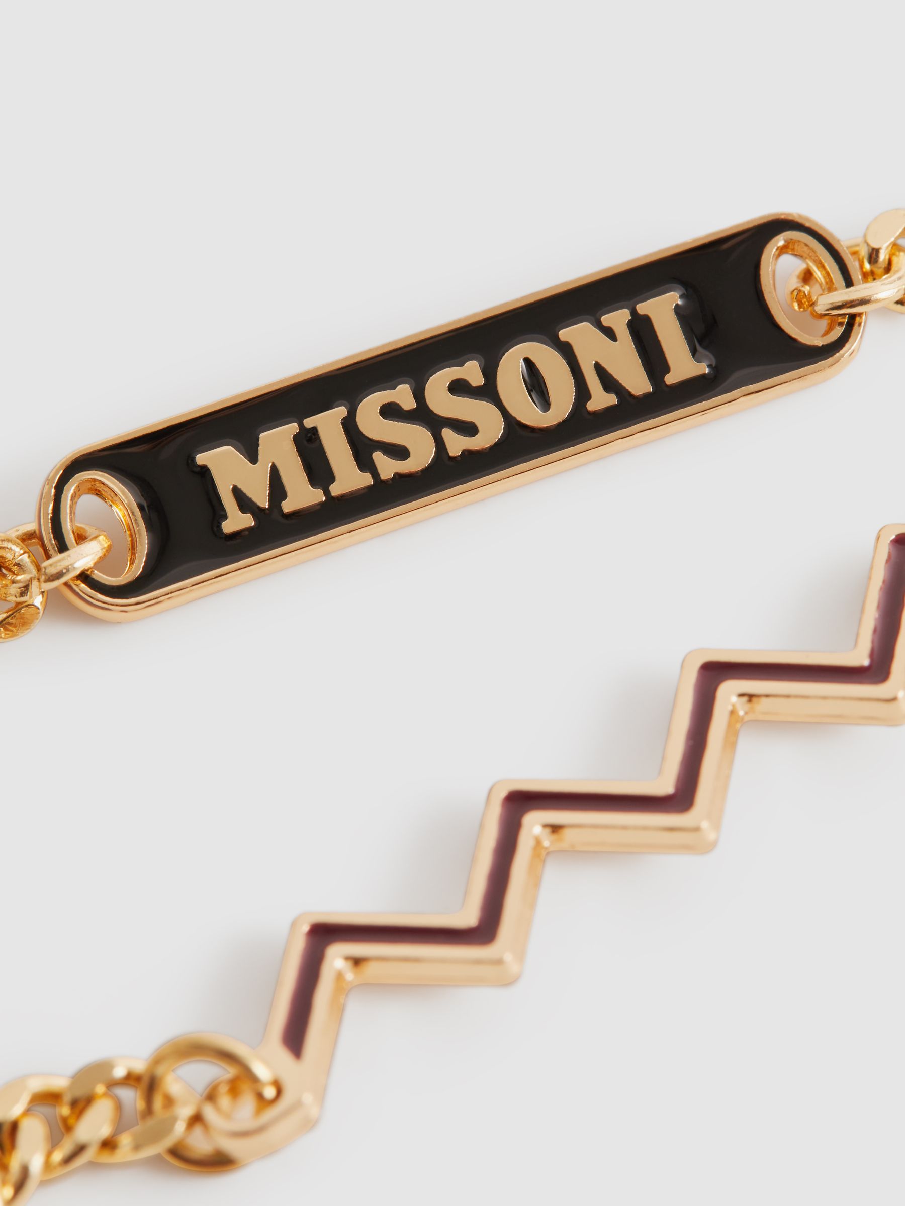 Missoni Eyewear Cat Eye Chain Sunglasses in White - Image 4 of 5