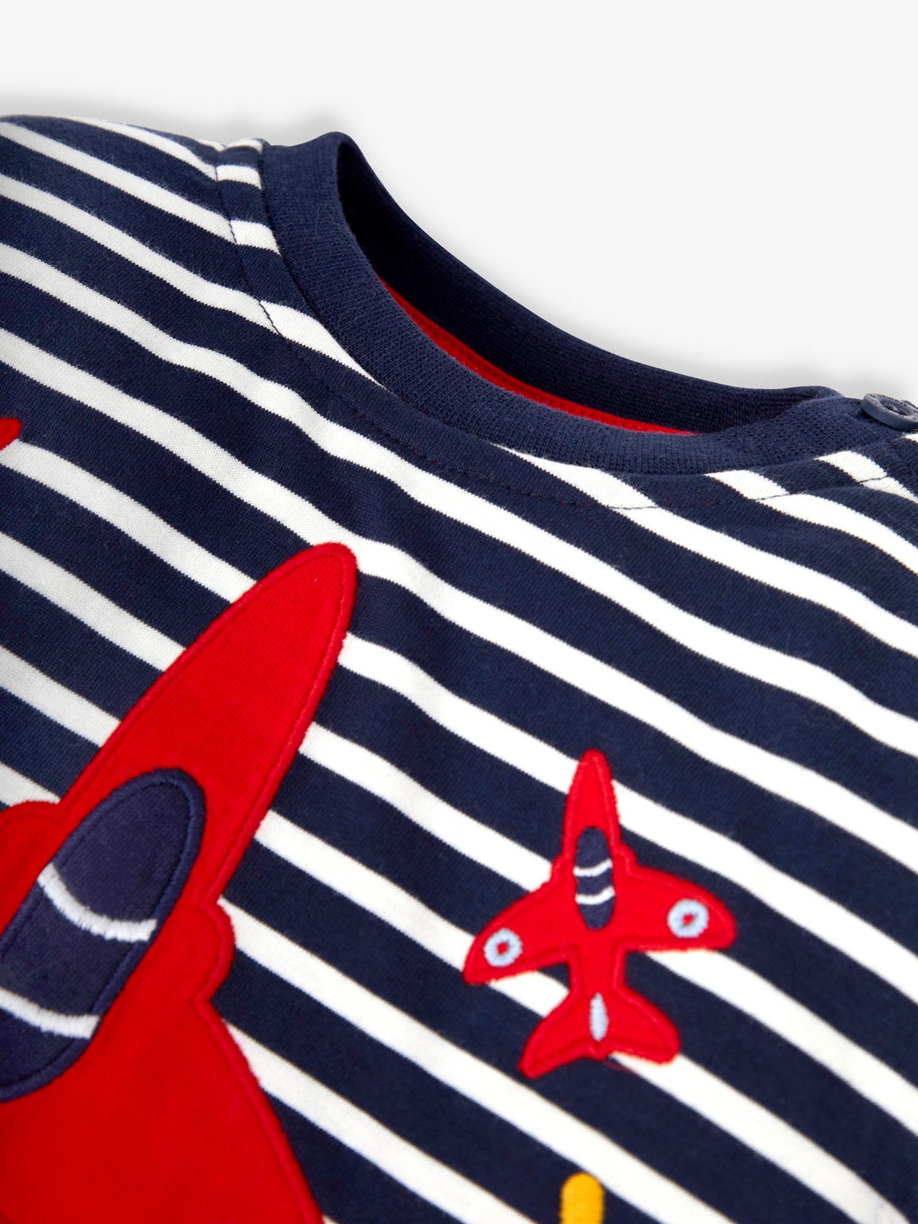 Navy Ecru Stripe Red Arrows Appliqué Top - Image 2 of 2