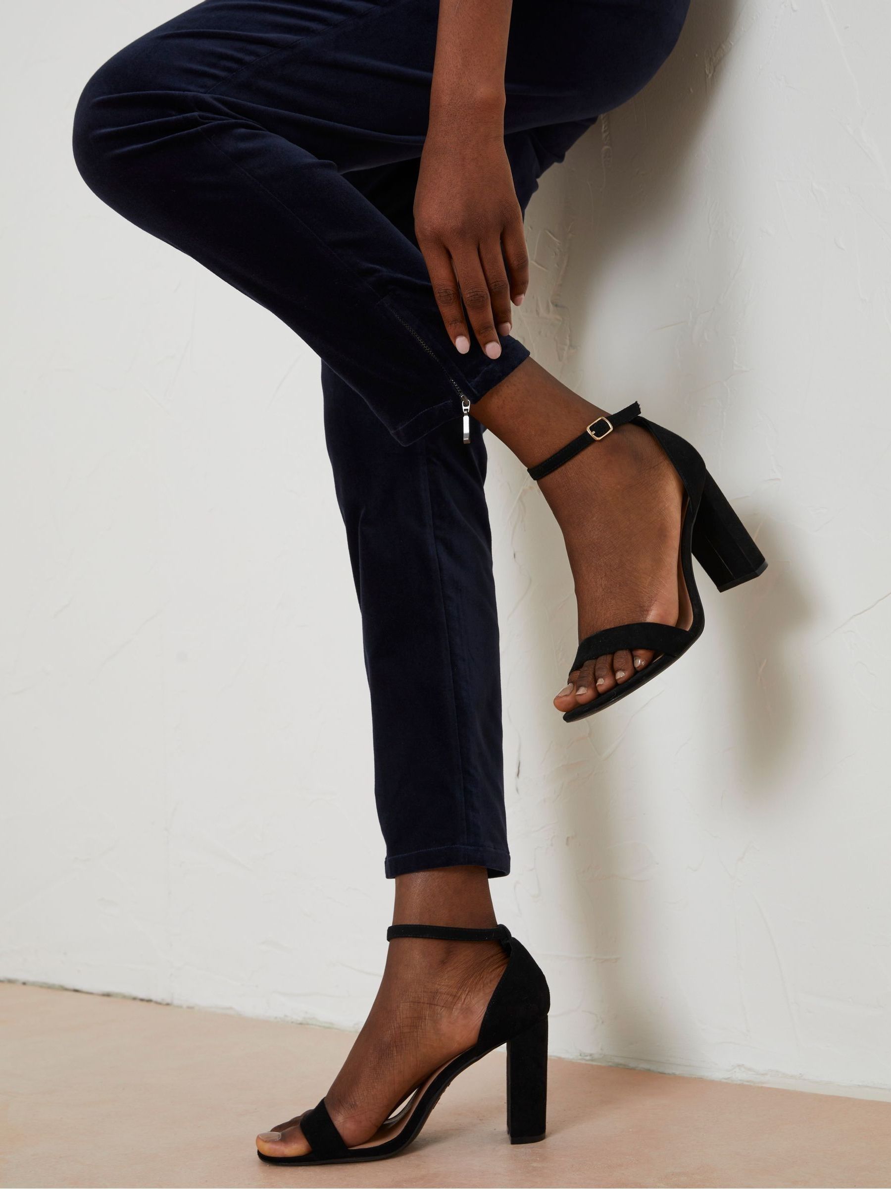 Blue Isobelle Velvet Trousers - Image 4 of 6