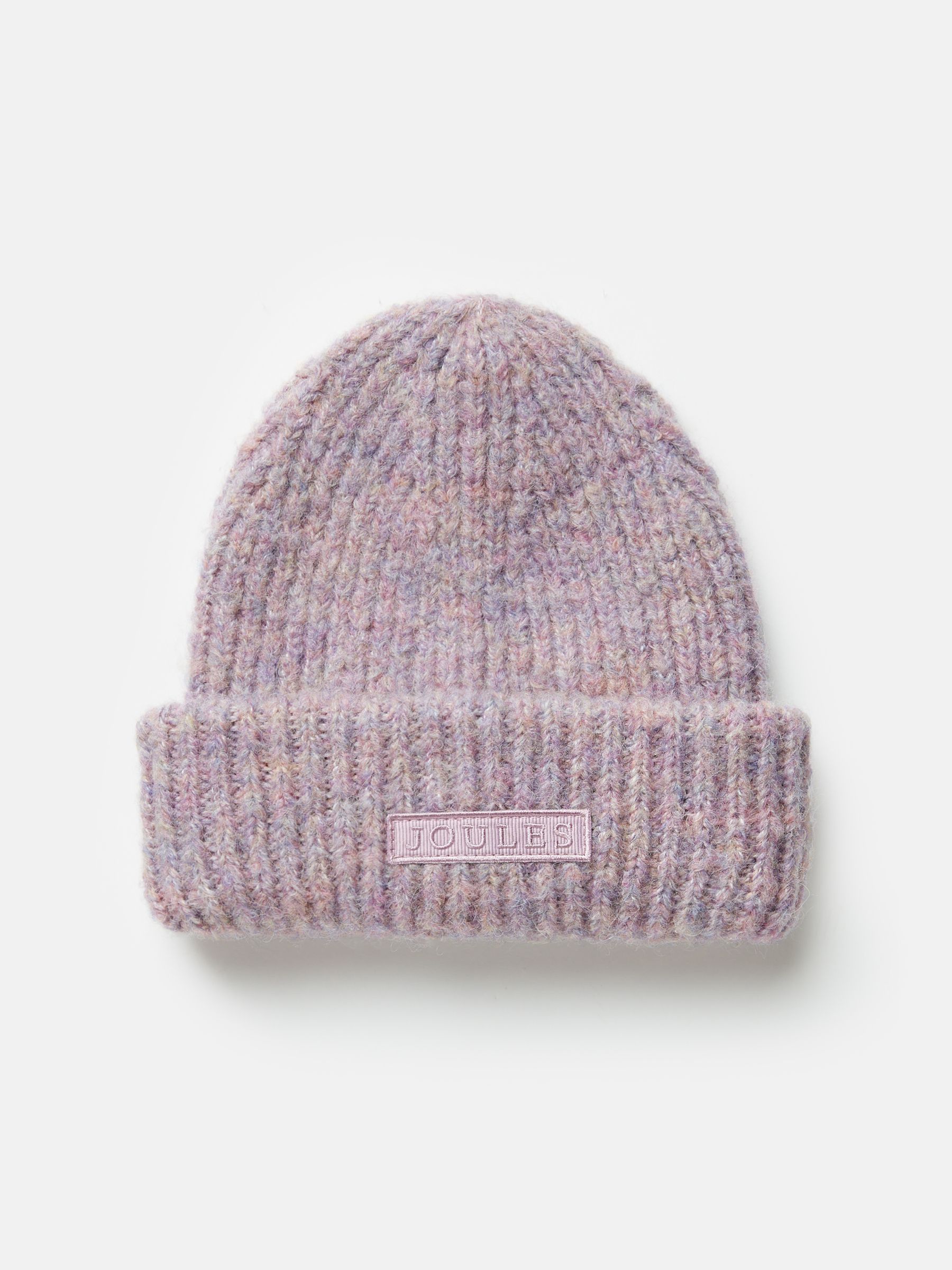 Beatrice Purple Oversized Ribbed Beanie Hat - Image 3 of 6