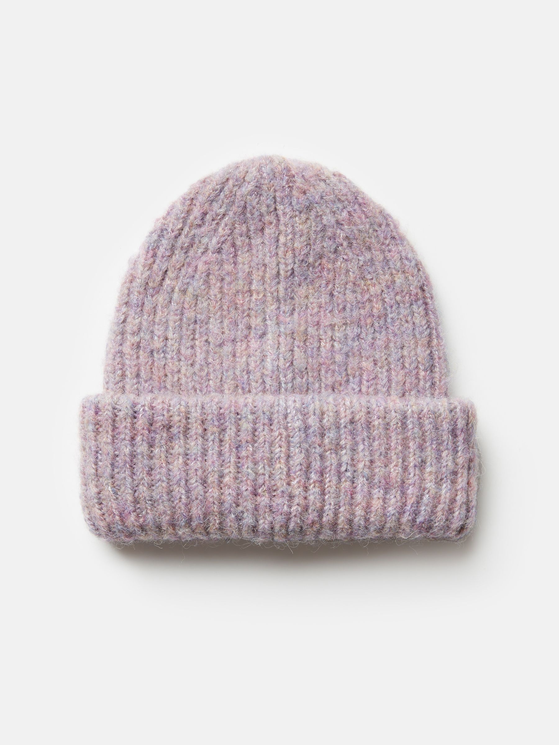 Beatrice Purple Oversized Ribbed Beanie Hat - Image 4 of 6