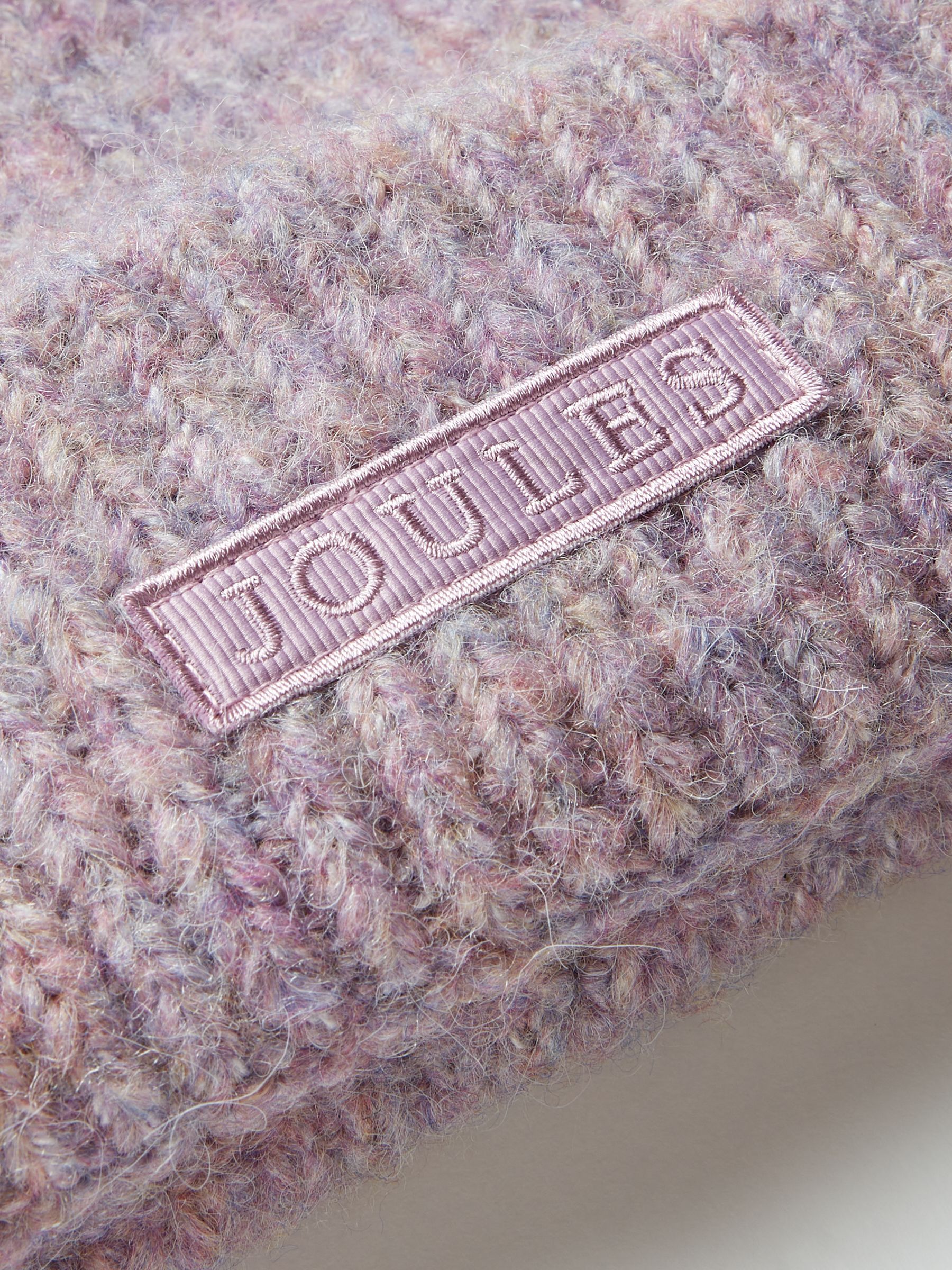 Beatrice Purple Oversized Ribbed Beanie Hat - Image 6 of 6