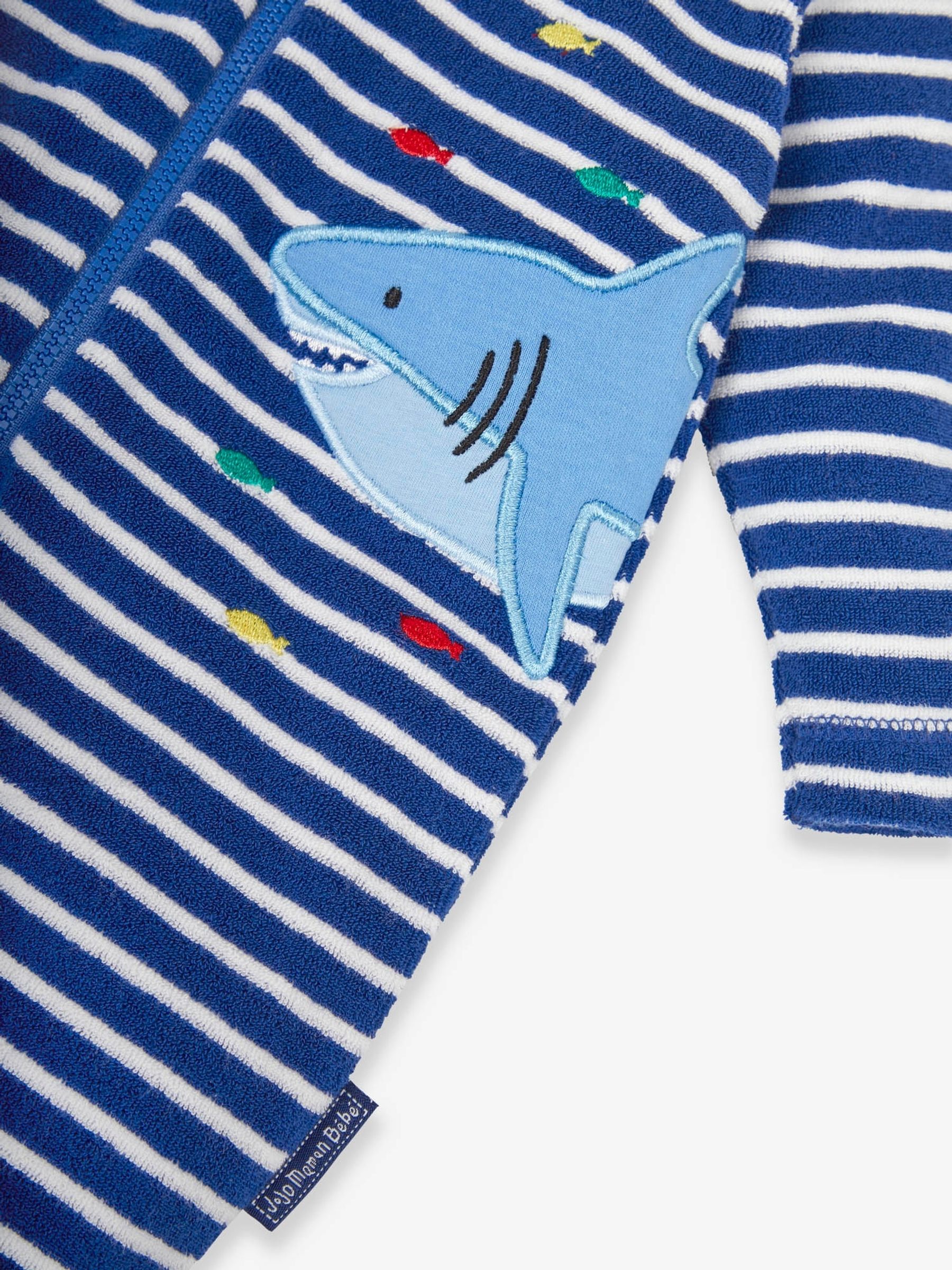 Navy Shark Towelling All-In-One - Image 3 of 3