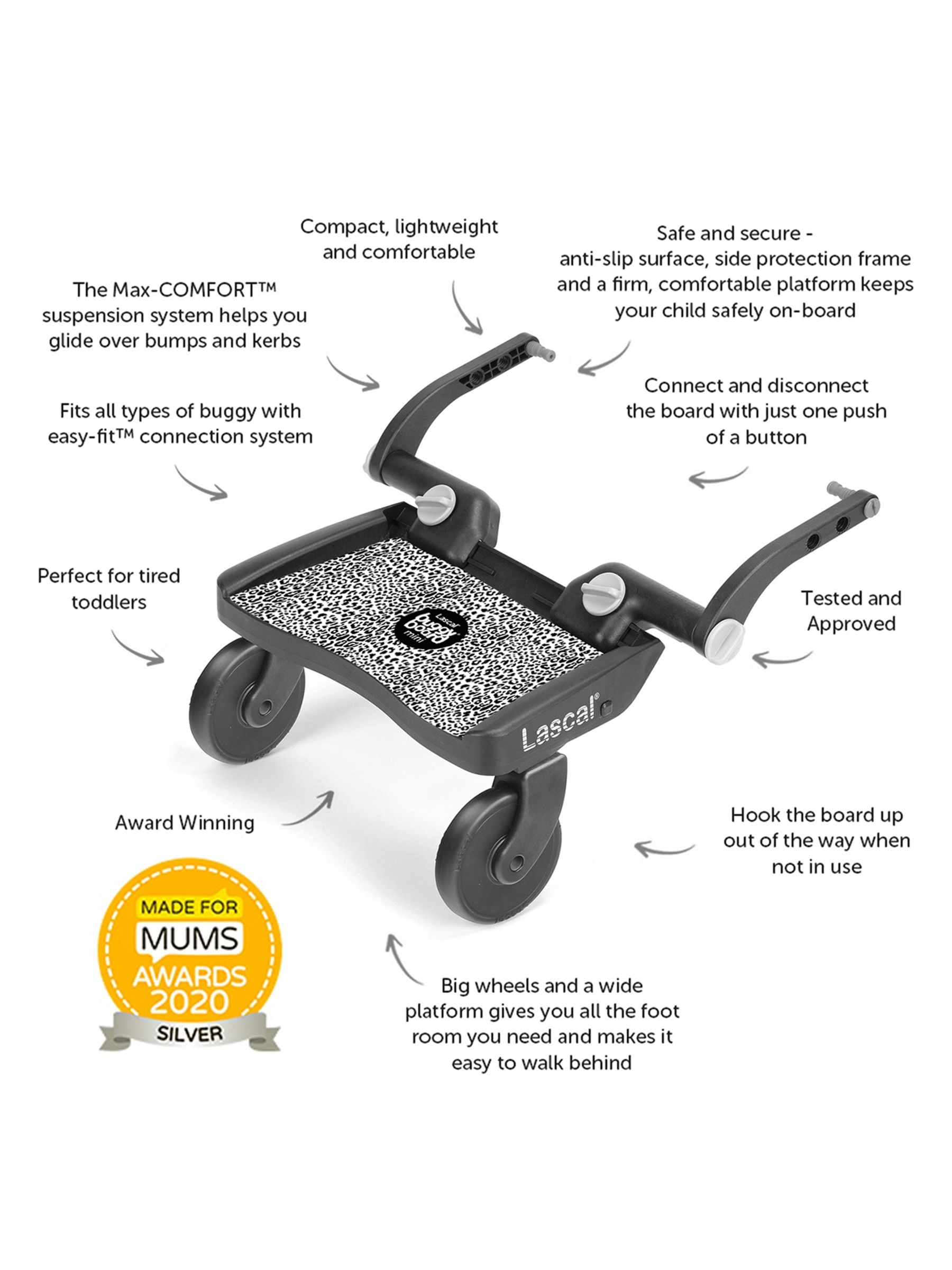 Lascal Mini BuggyBoard 3D Leopard - Image 6 of 6