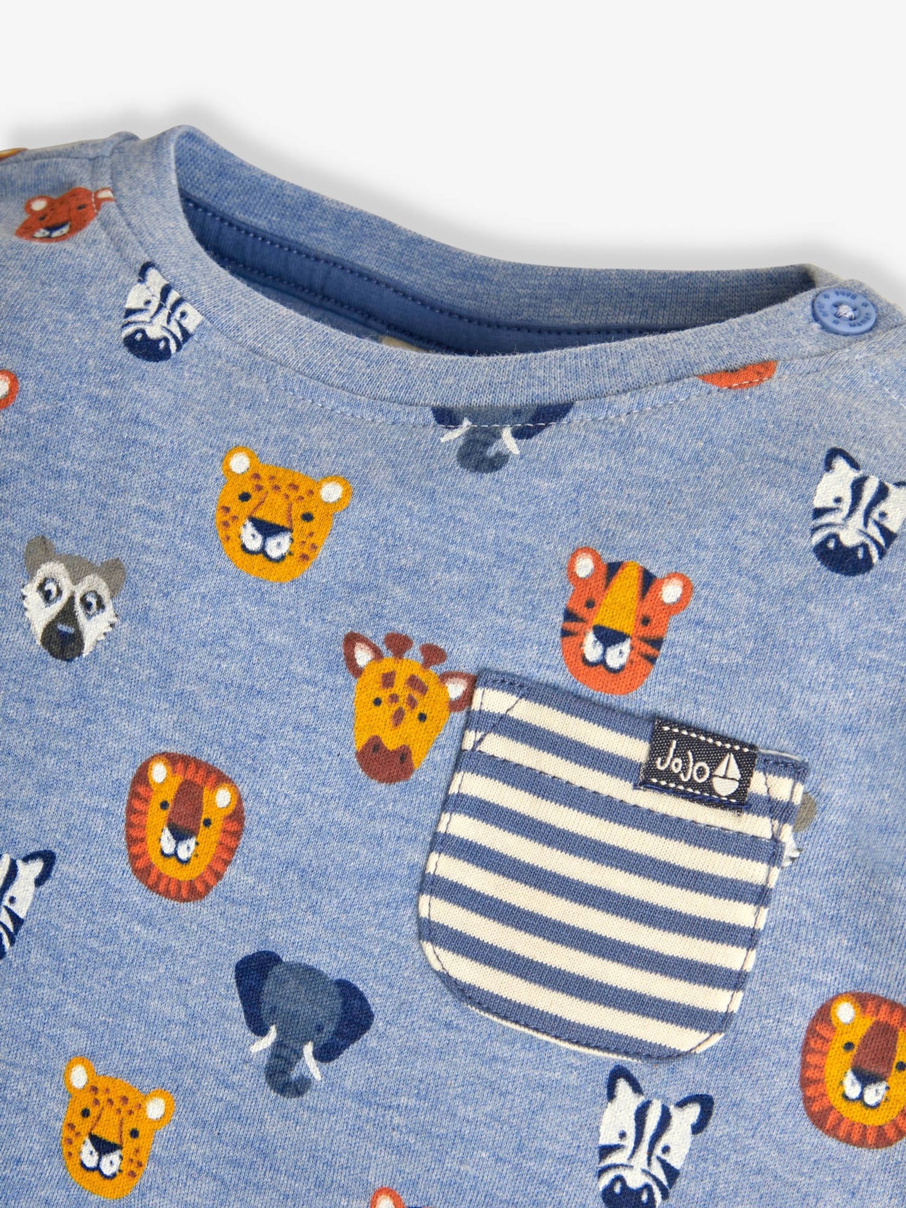 Blue Safari Heads Print Pocket Top - Image 2 of 3