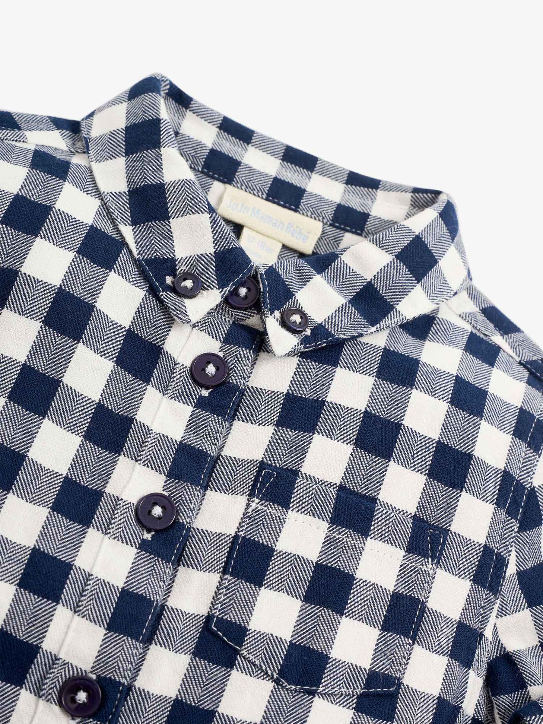 Gingham Shirt in Navy - Image 4 of 4