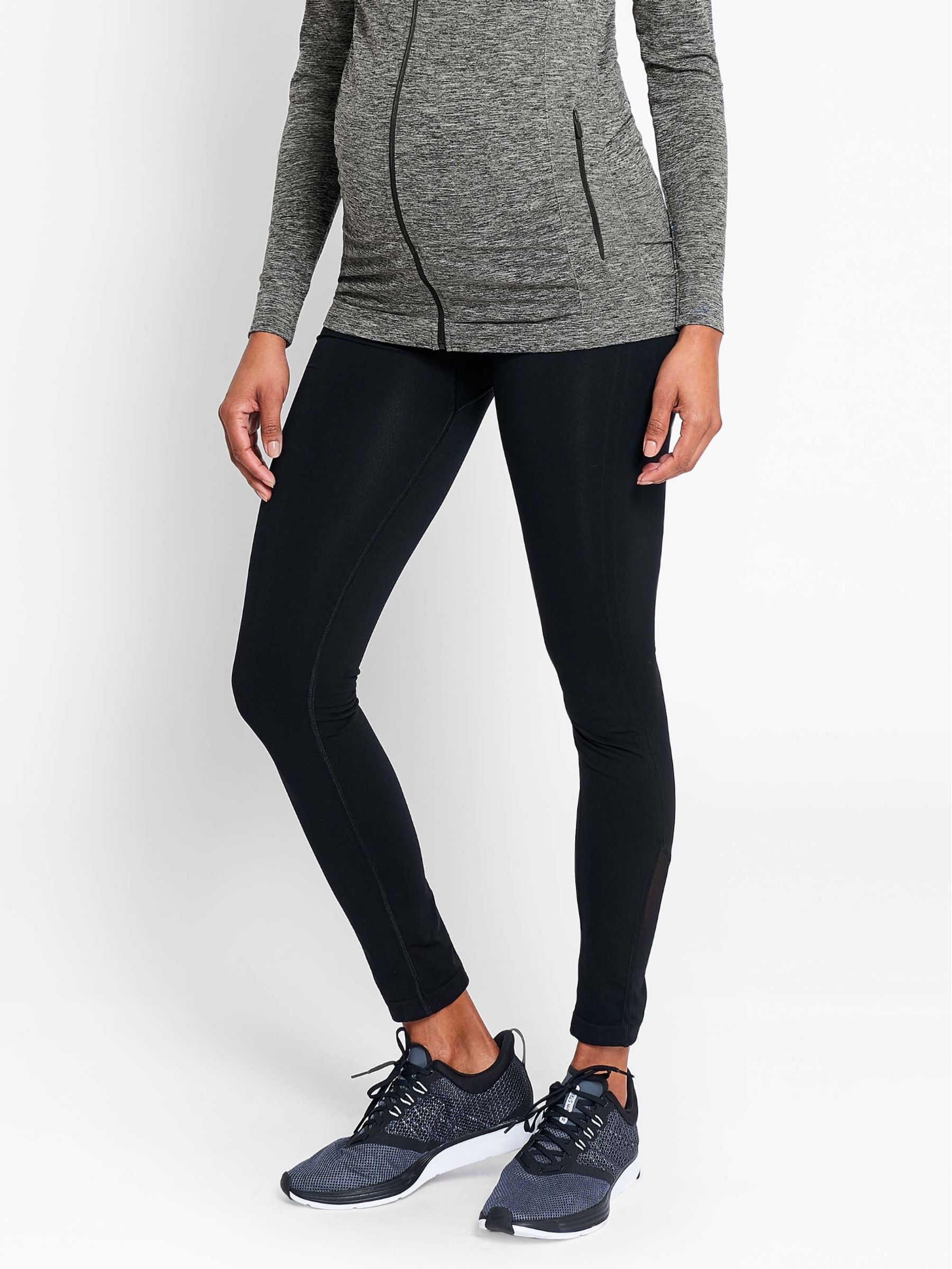 Seamless Support Workout Maternity Leggings in Black - Image 2 of 5