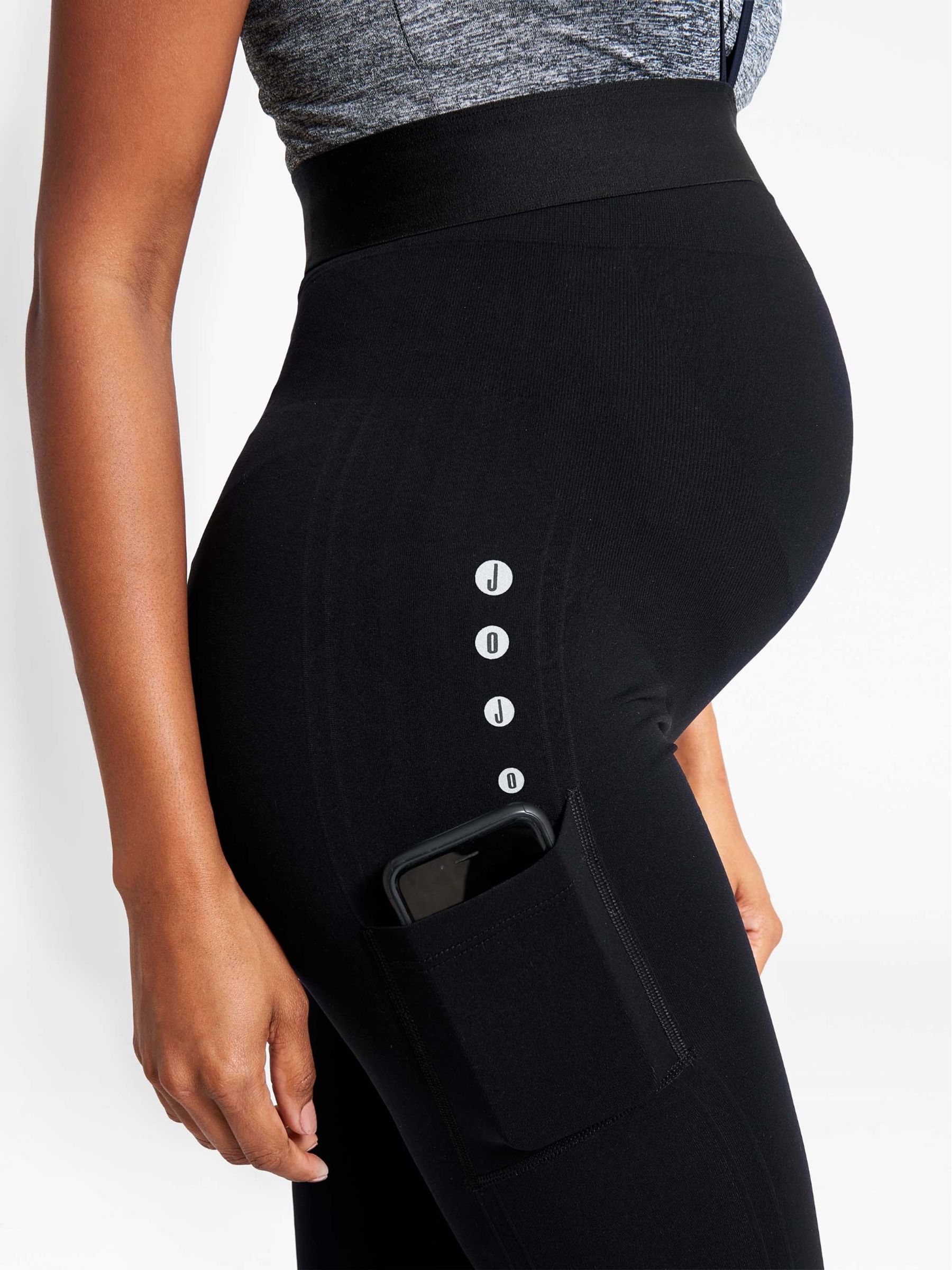 Seamless Support Workout Maternity Leggings in Black - Image 3 of 5
