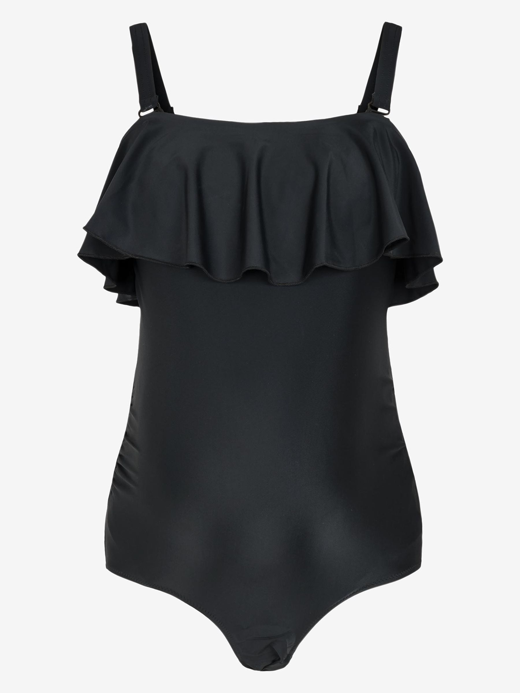 Ruffle Maternity Swimsuit in Black - Image 4 of 4