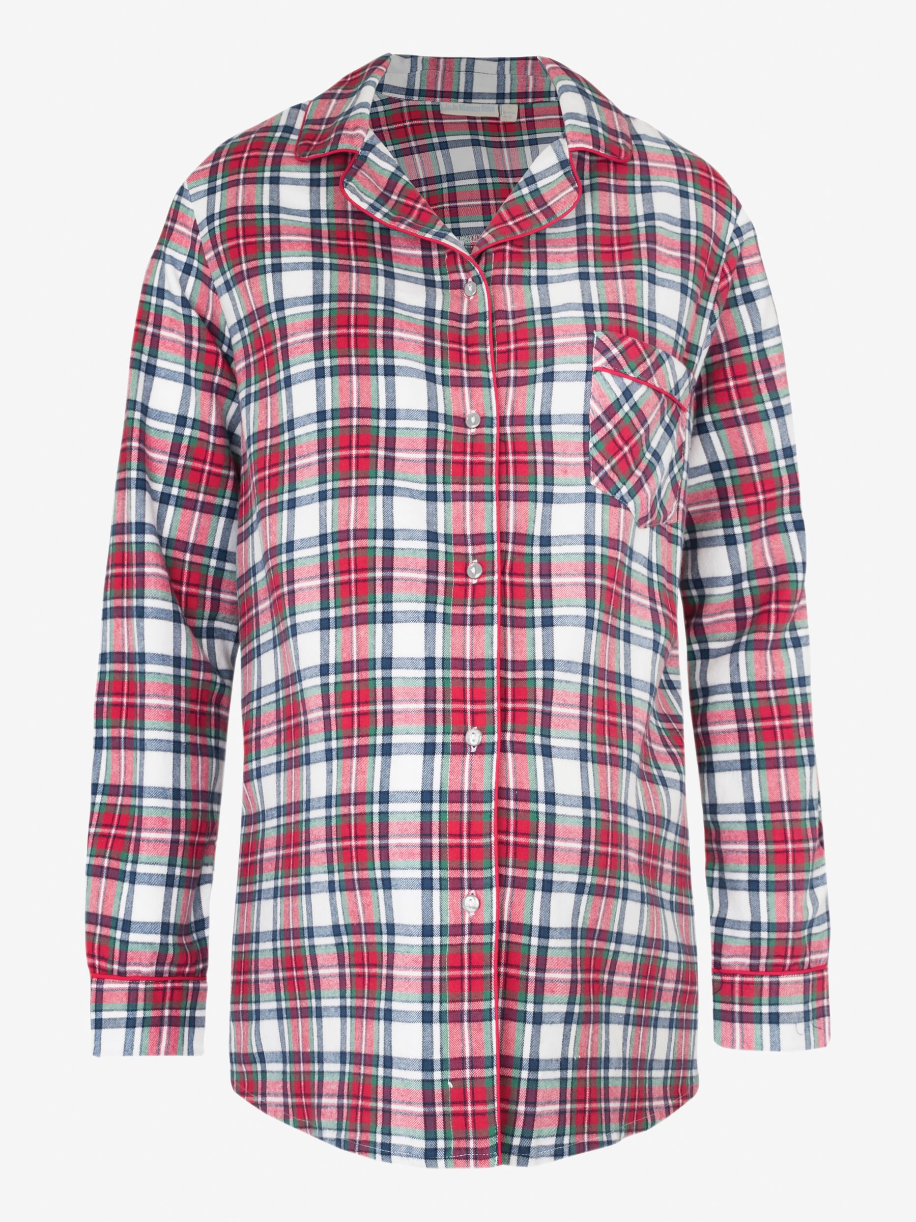 Tartan Maternity & Nursing Pyjama Set in Red - Image 3 of 5