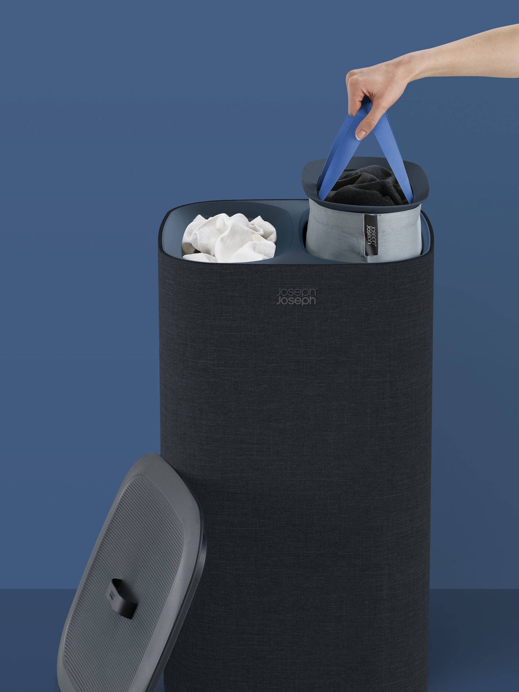 Joseph Joseph Black Tota 60 Litre Laundry Separation Basket - Image 2 of 7