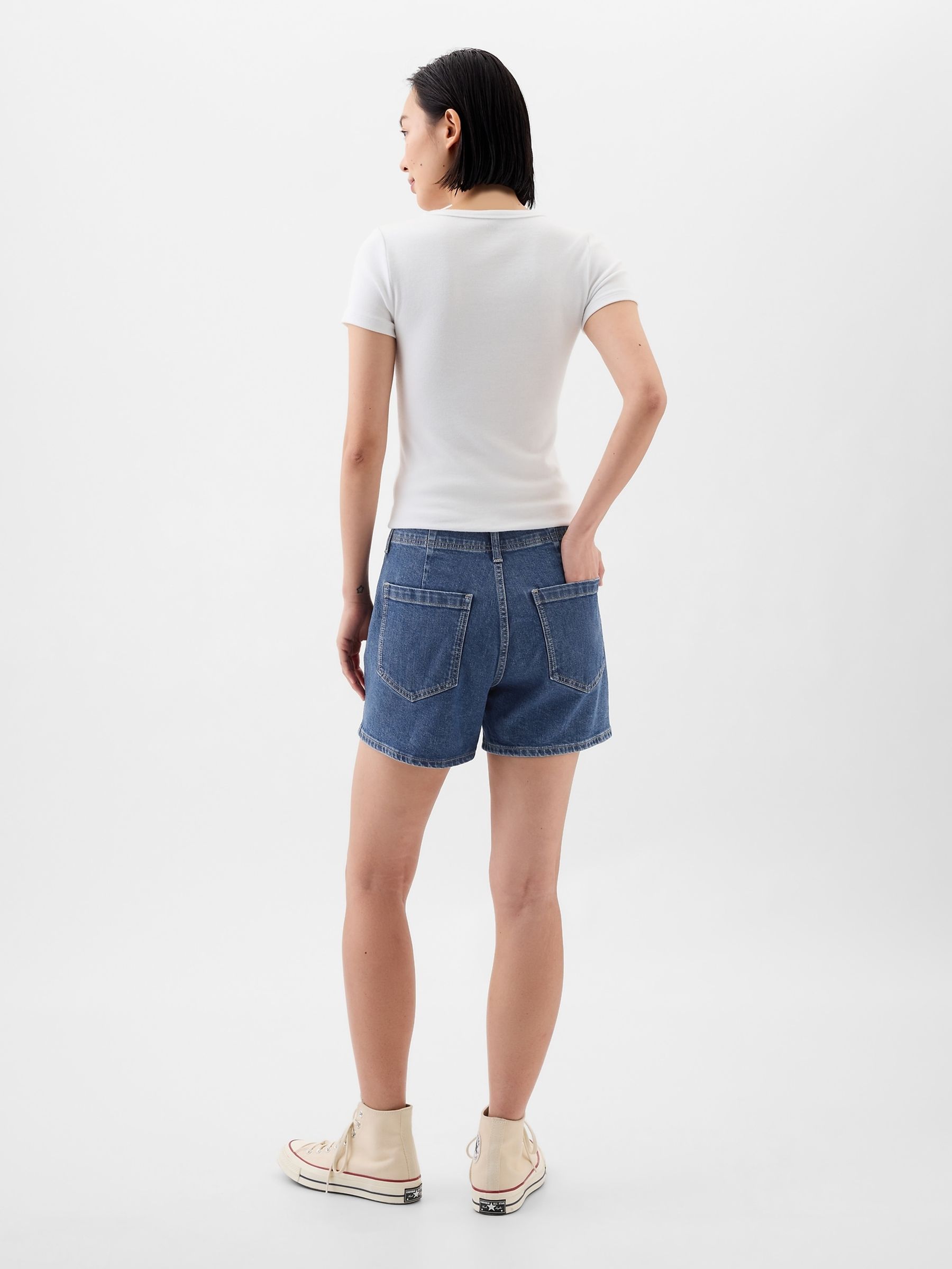 Blue 4" Denim Shorts - Image 2 of 4