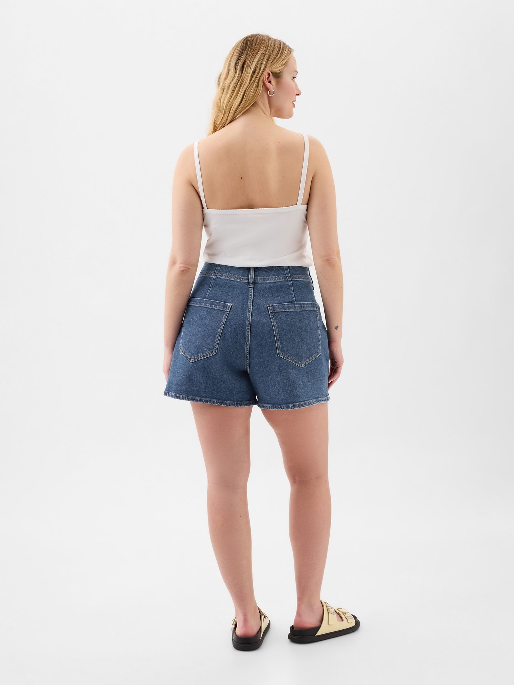 Blue 4" Denim Shorts - Image 4 of 4