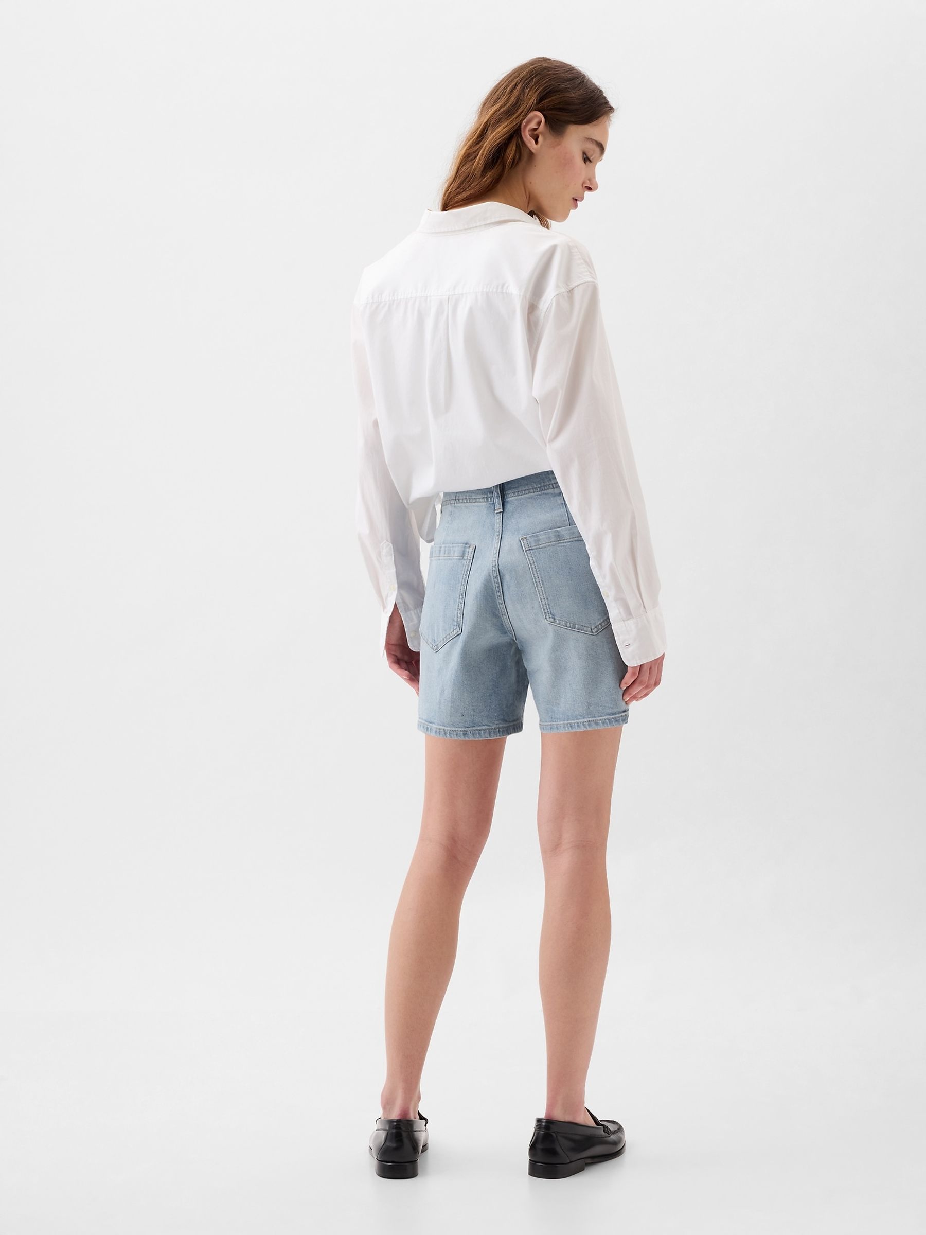 Light Blue 4" Denim Shorts - Image 2 of 4