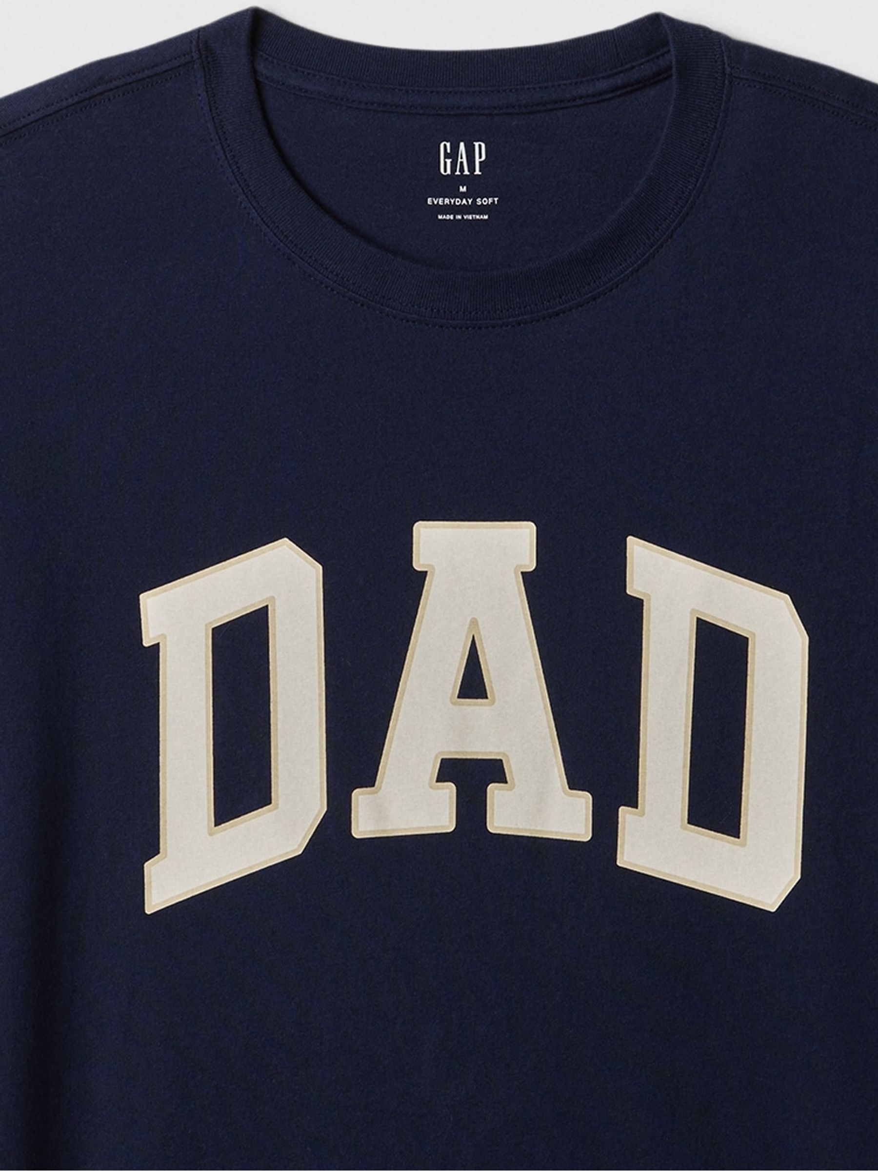 Navy Blue Everyday Soft Dad Graphic Short Sleeve Crew Neck T-Shirt - Image 3 of 3