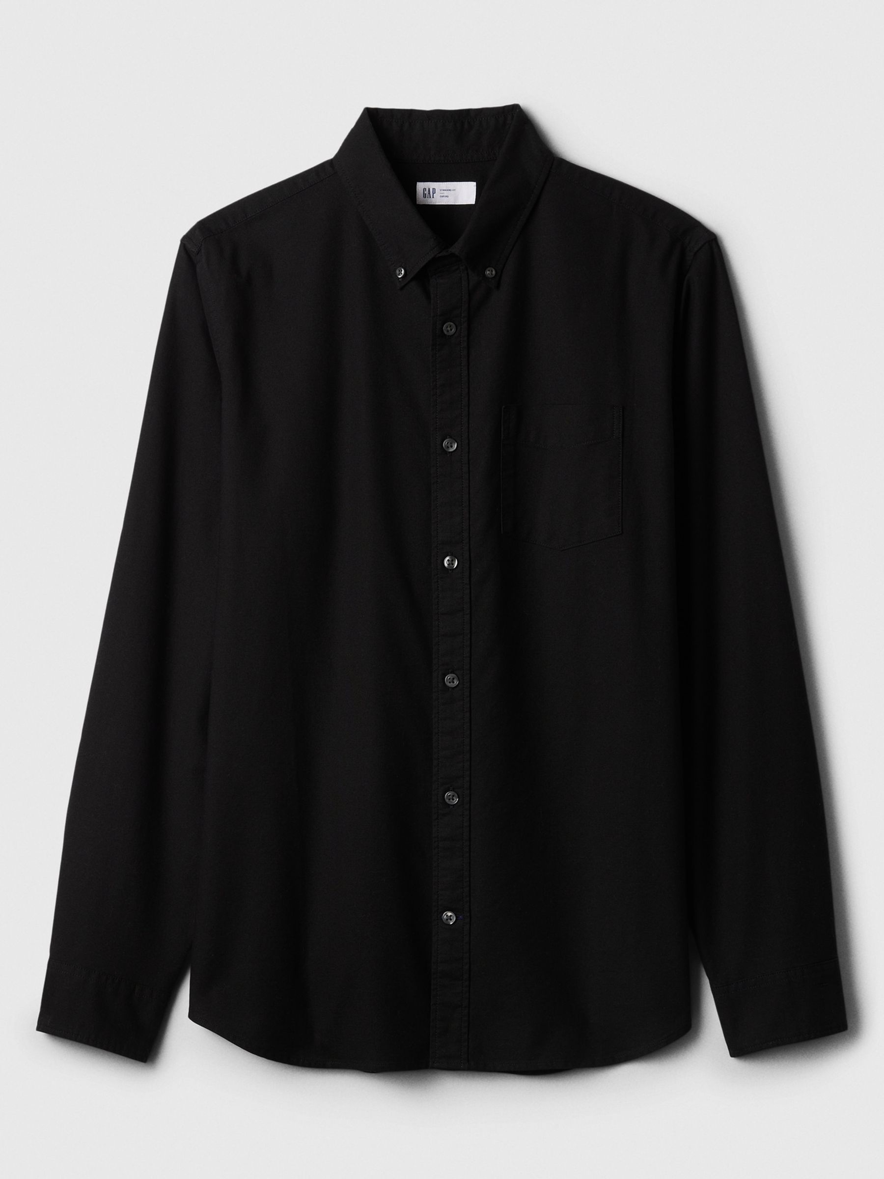 Black Oxford Shirt in Standard Fit - Image 2 of 2
