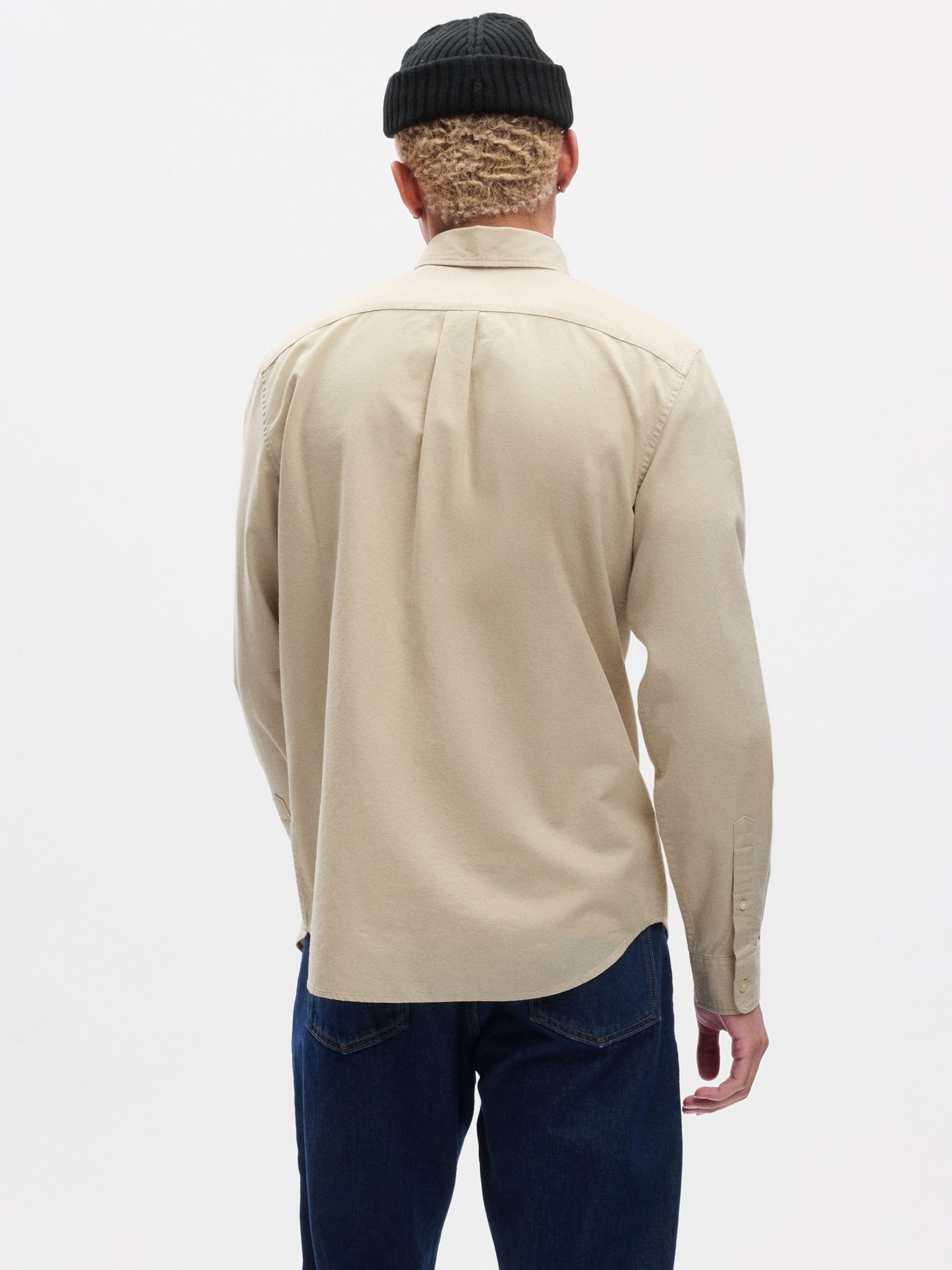 Beige Regular Fit Oxford Shirt - Image 2 of 4