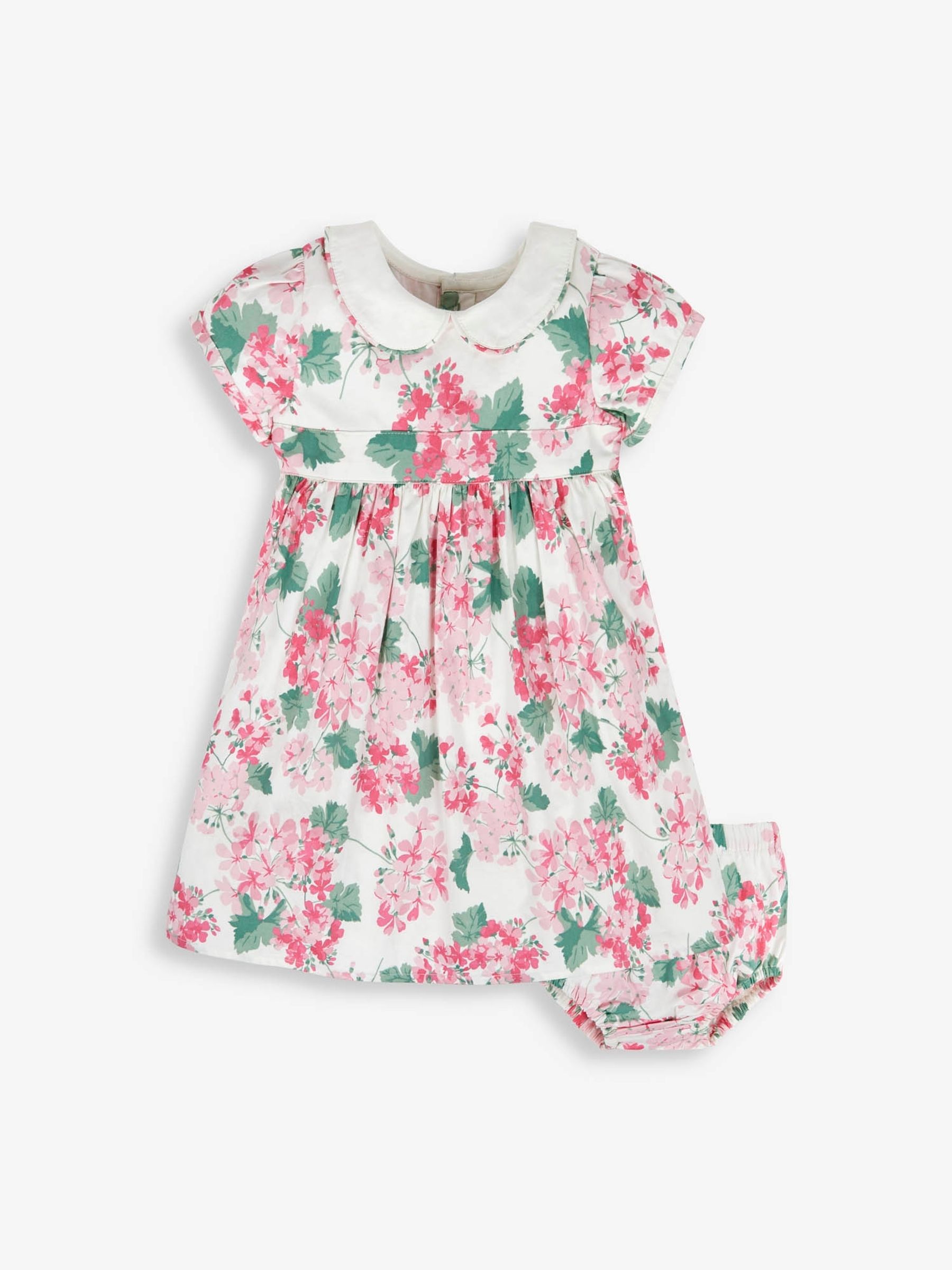 Pink Floral Collar Party Dress - Image 5 of 9