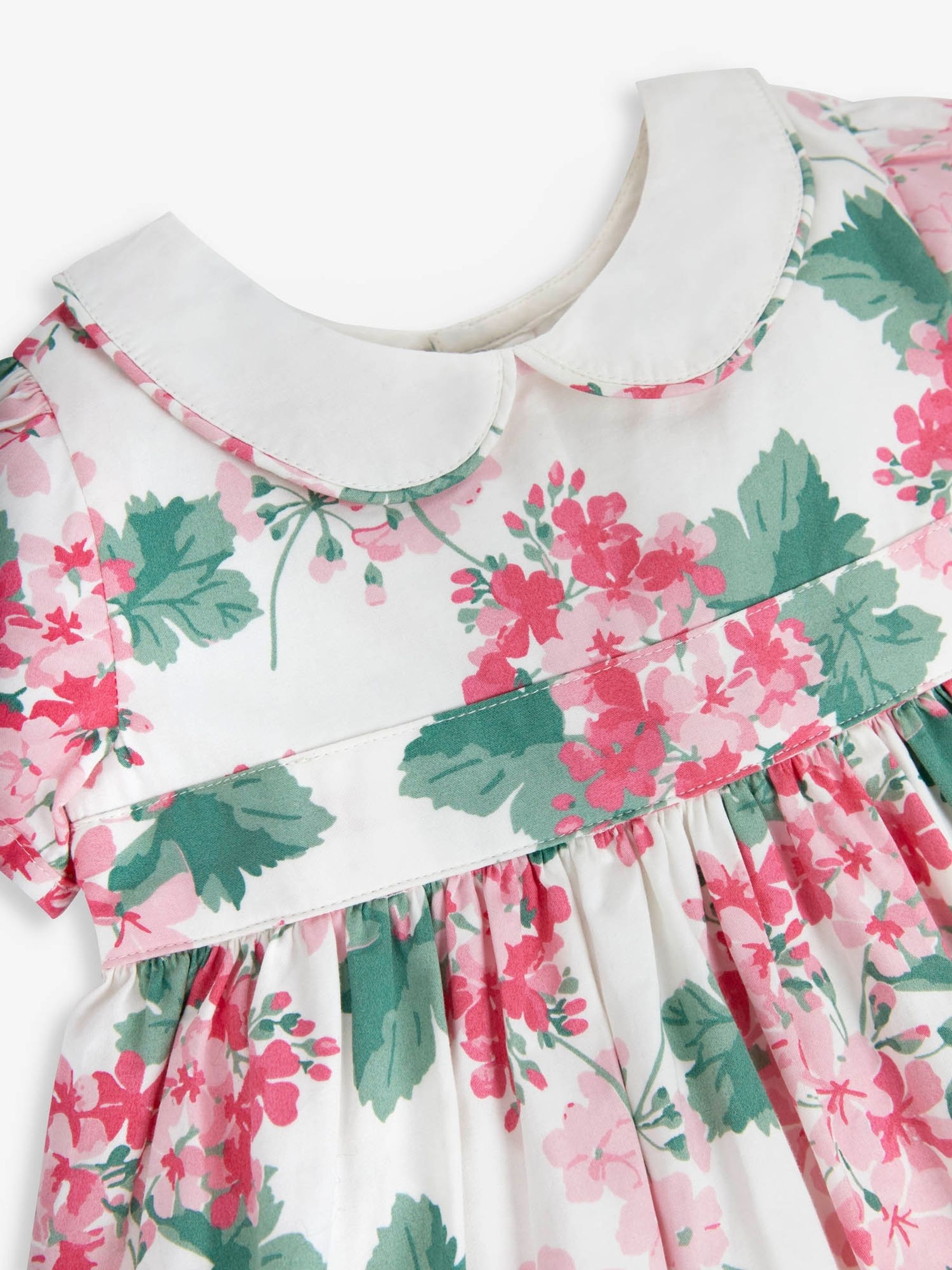 Pink Floral Collar Party Dress - Image 8 of 9