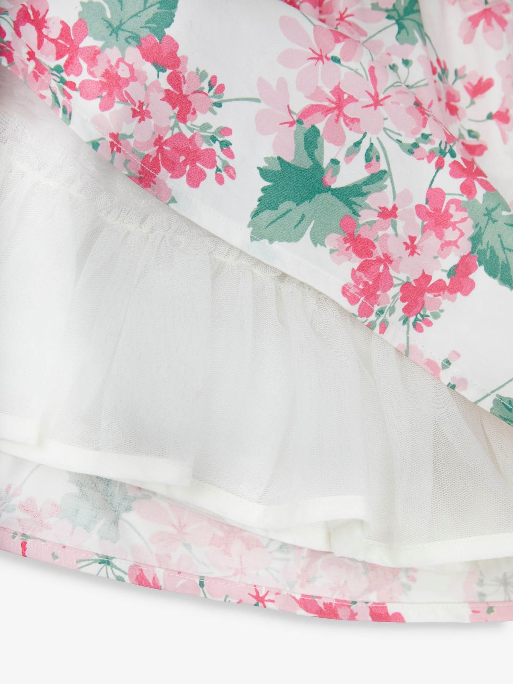 Pink Floral Collar Party Dress - Image 9 of 9