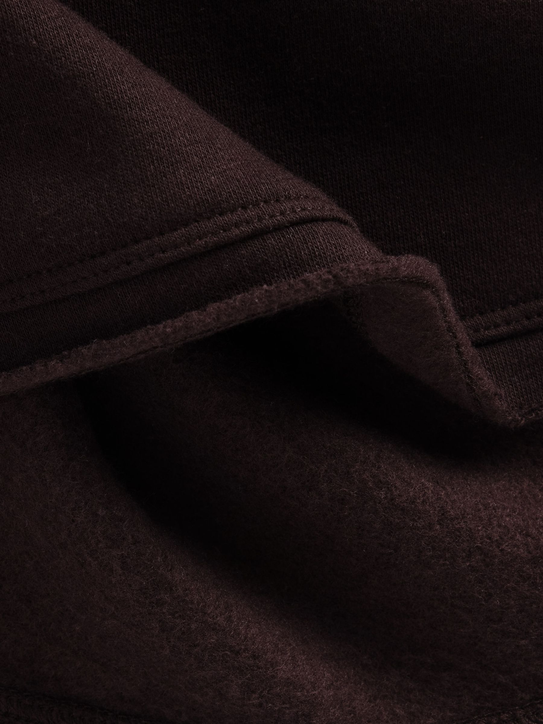 Brown Check Vintage Soft Rolled Neck Off-Shoulder Logo Sweatshirt - Image 5 of 5