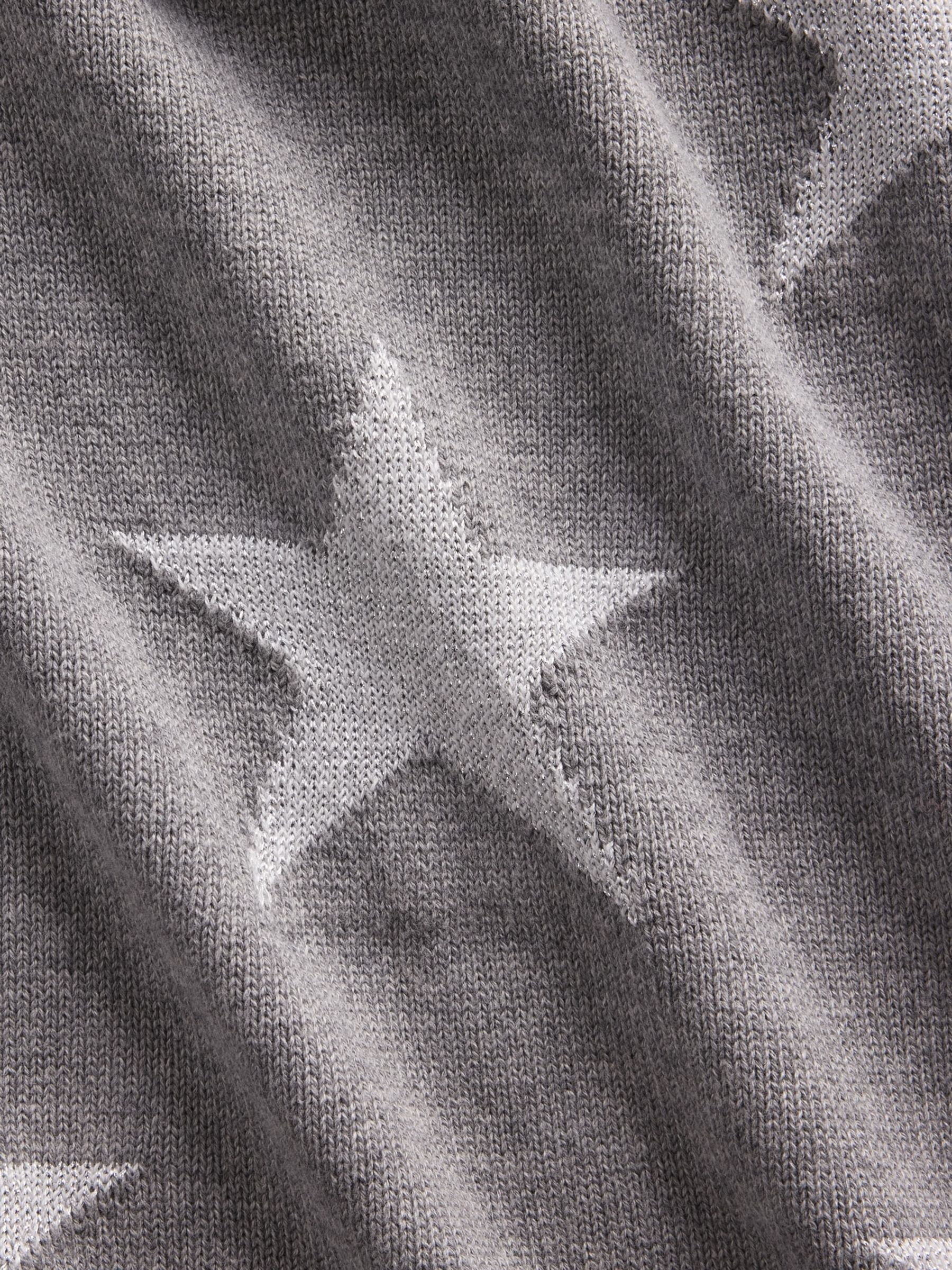 Grey Star Oversized Rolled Neck Jumper - Image 5 of 5