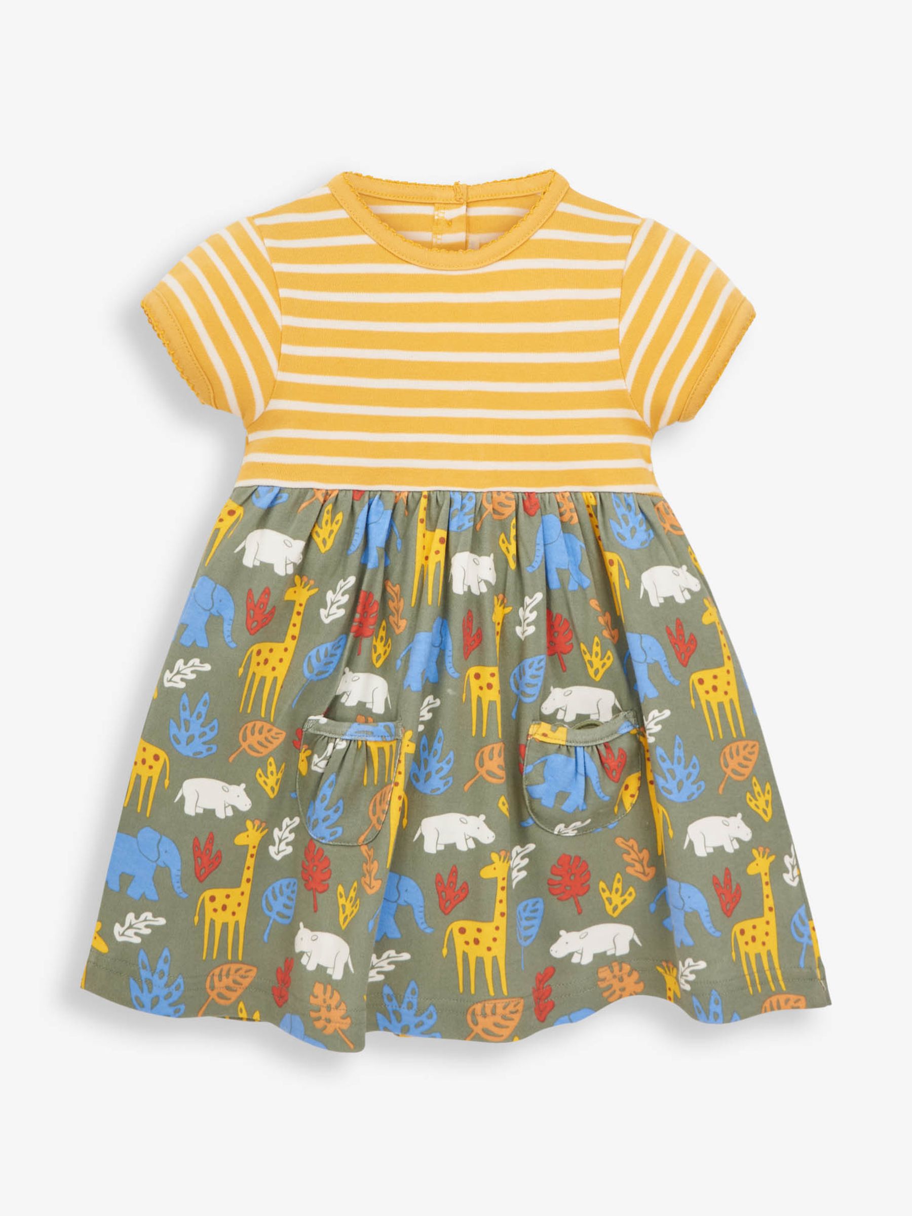 Khaki Girls' Khaki Jungle Print Pet in Pocket Dress - Image 1 of 3