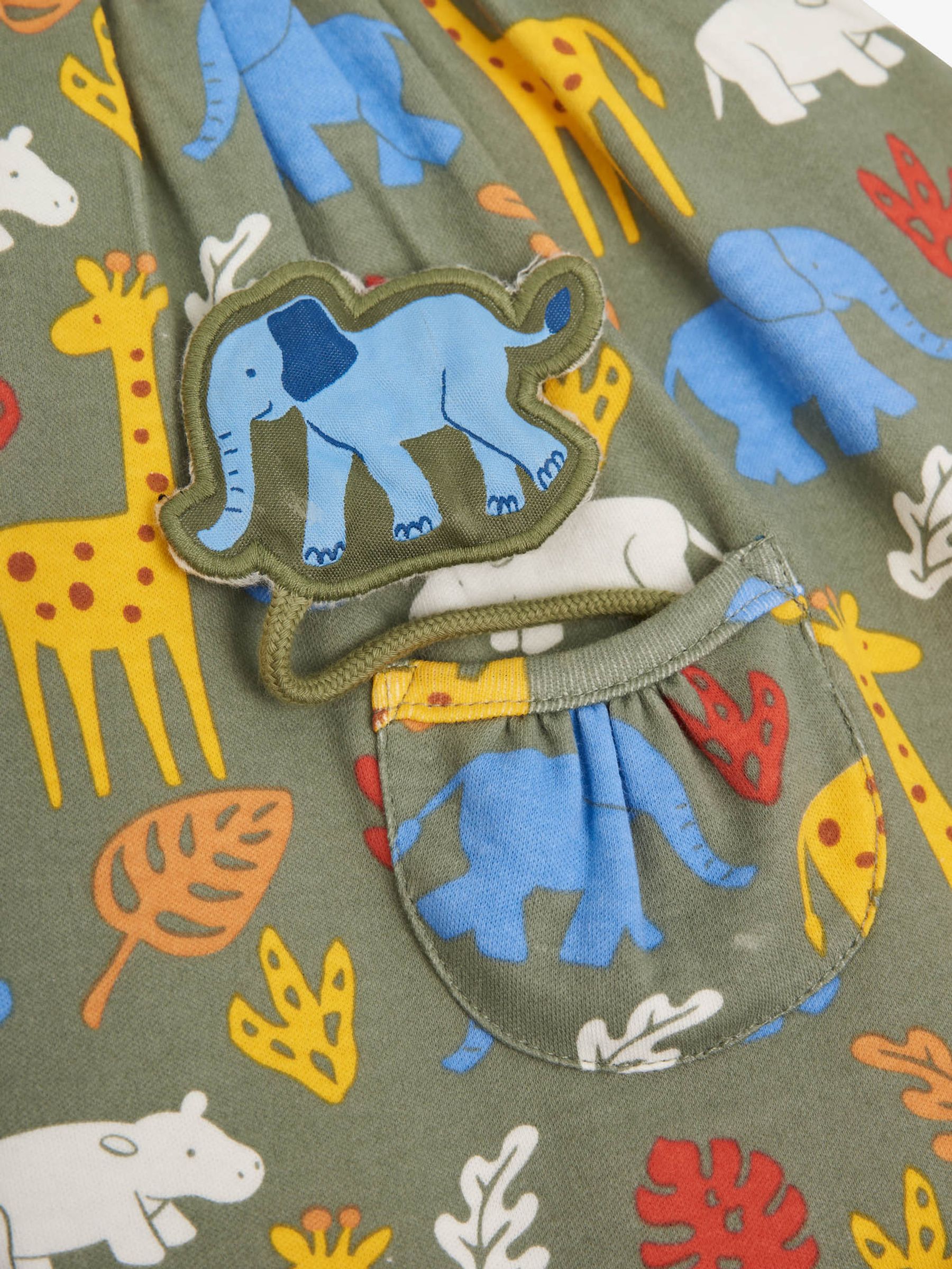 Khaki Girls' Khaki Jungle Print Pet in Pocket Dress - Image 2 of 3
