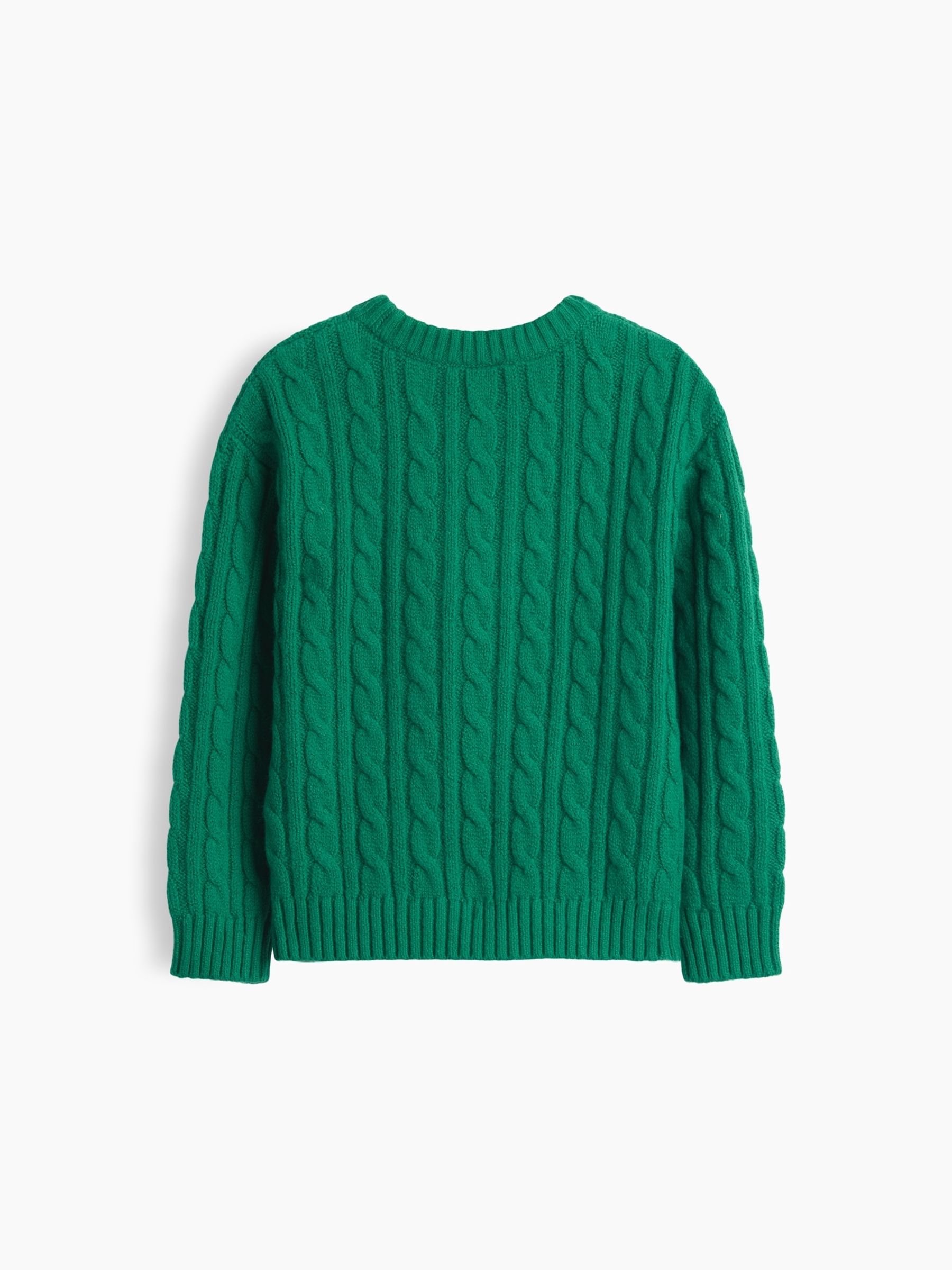 Vivid Green CashSoft Cable-Knit Jumper - Image 3 of 4