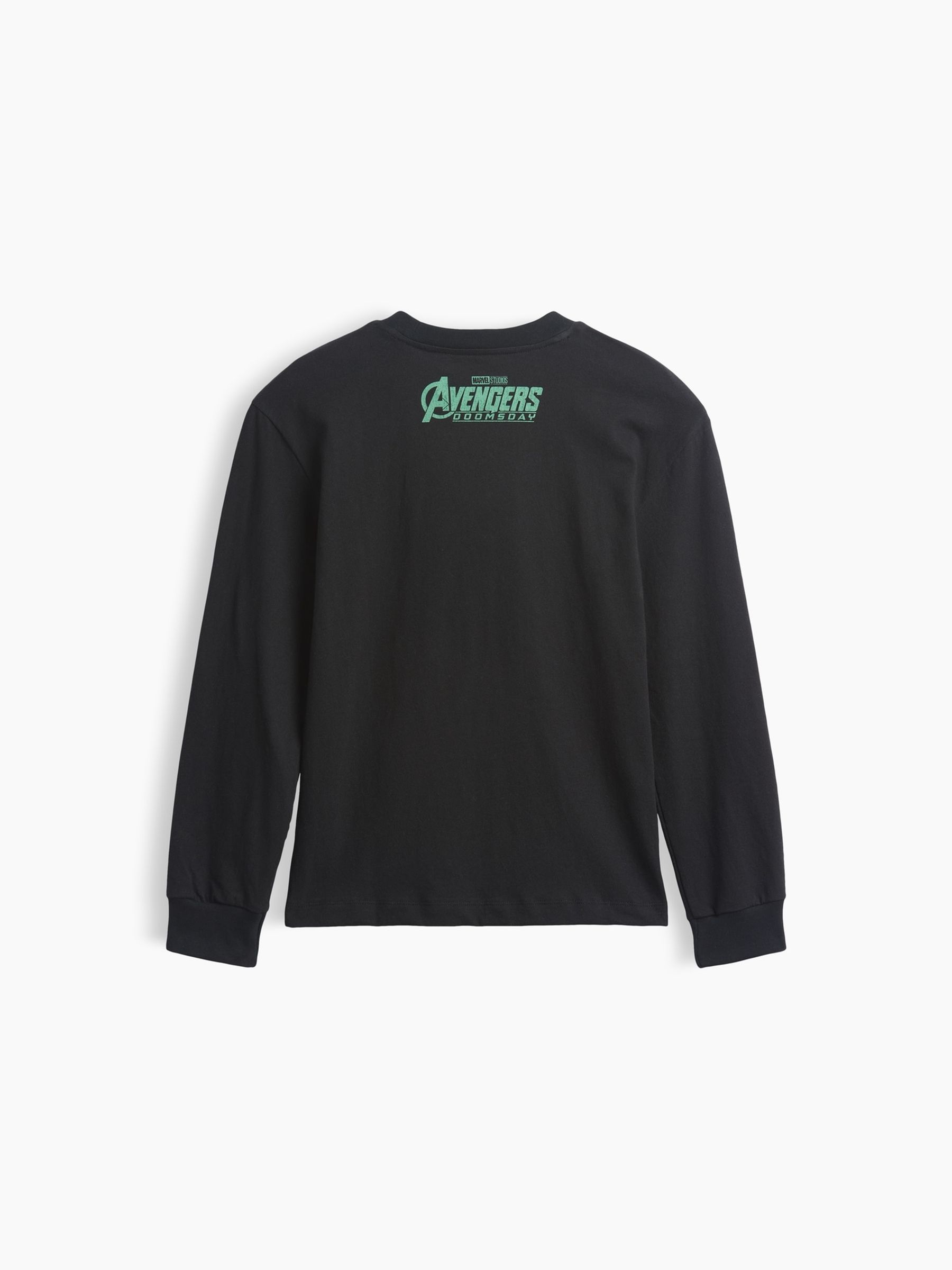 Black Dr Doom Marvel Relaxed Graphic Long Sleeve T-Shirt - Image 2 of 3