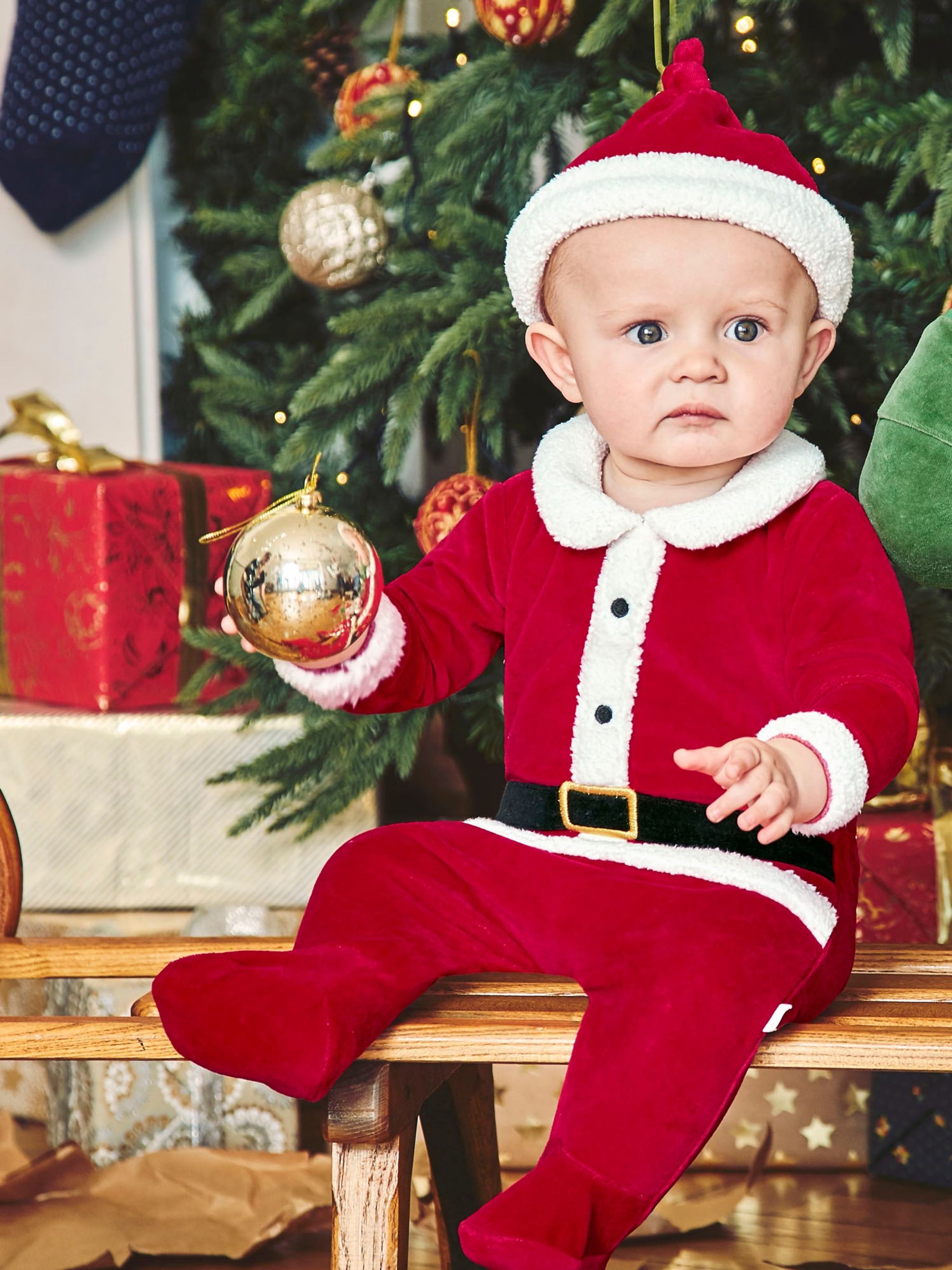 Boy Baby Santa Suits Red 2-Piece Father Christmas Outfit Set JoJo