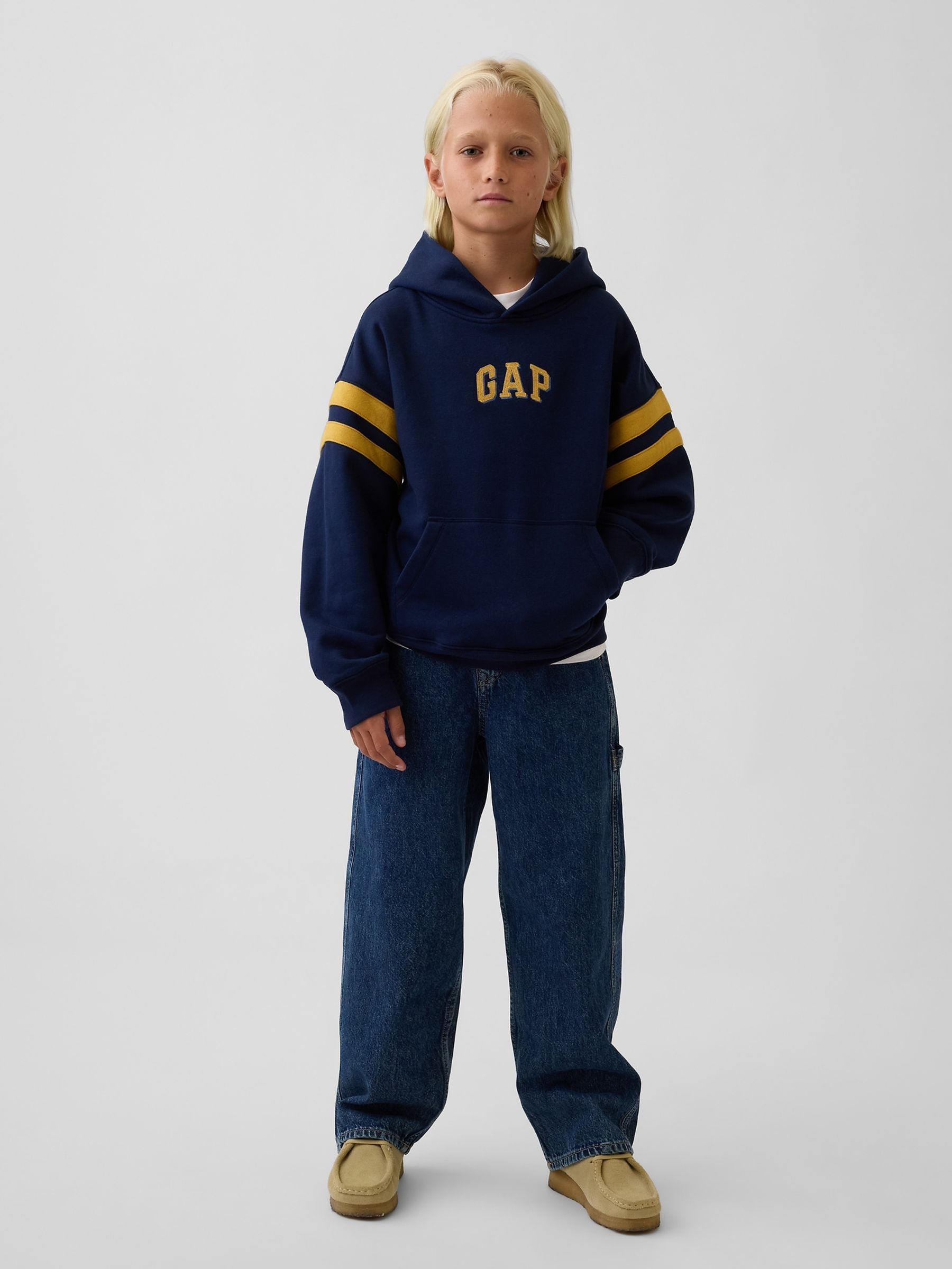 Navy Vintage Soft Relaxed Logo Hoodie - Image 3 of 3