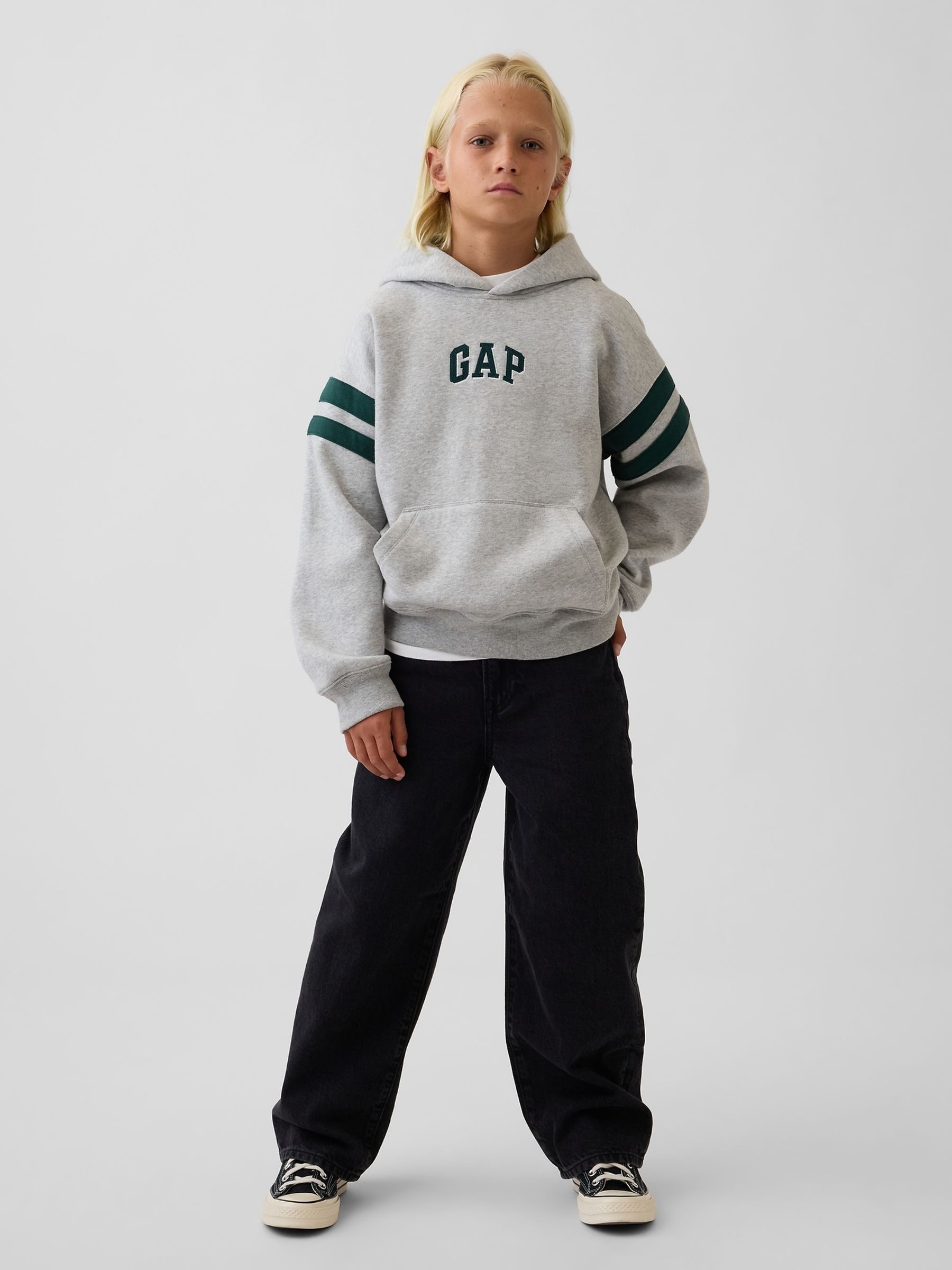 Grey Vintage Soft Relaxed Logo Hoodie - Image 3 of 4