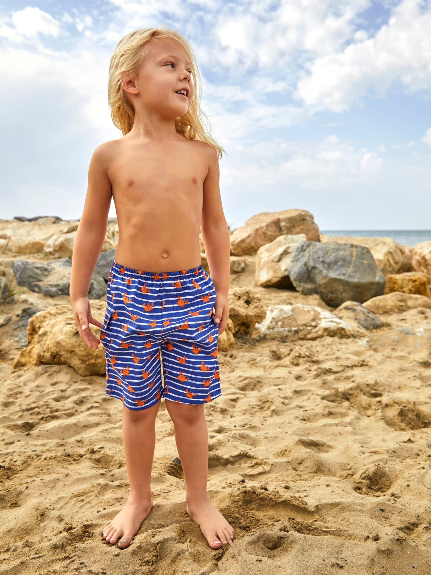 Blue Crab No Nappy Swim Shorts | JoJo Maman Bébé